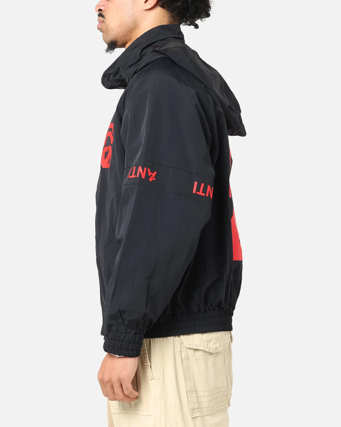 The Anti Order Faction Technical Windbreaker Jacket Black/Red - Image 6