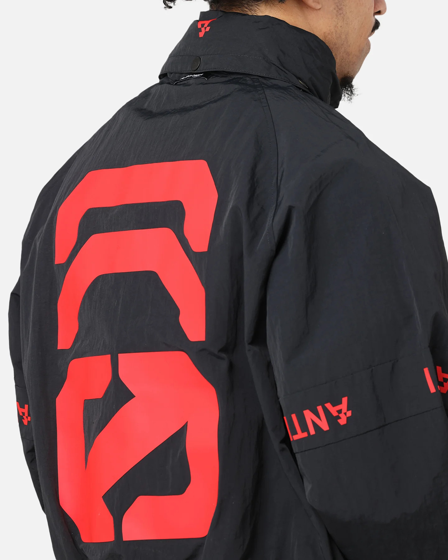The Anti Order Faction Technical Windbreaker Jacket Black/Red - Image 8