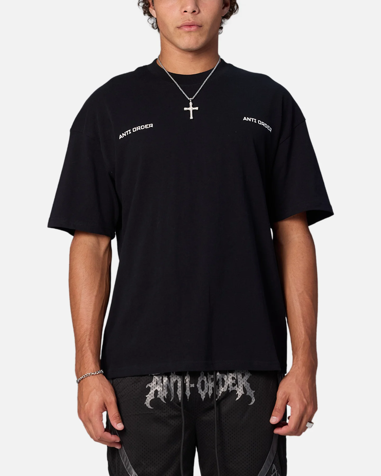 The Anti Order Neo Deop Drop Shoulder T-Shirt Black - Image 2