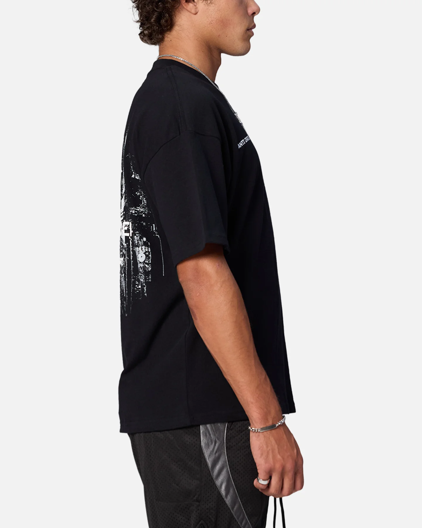 The Anti Order Neo Deop Drop Shoulder T-Shirt Black - Image 5