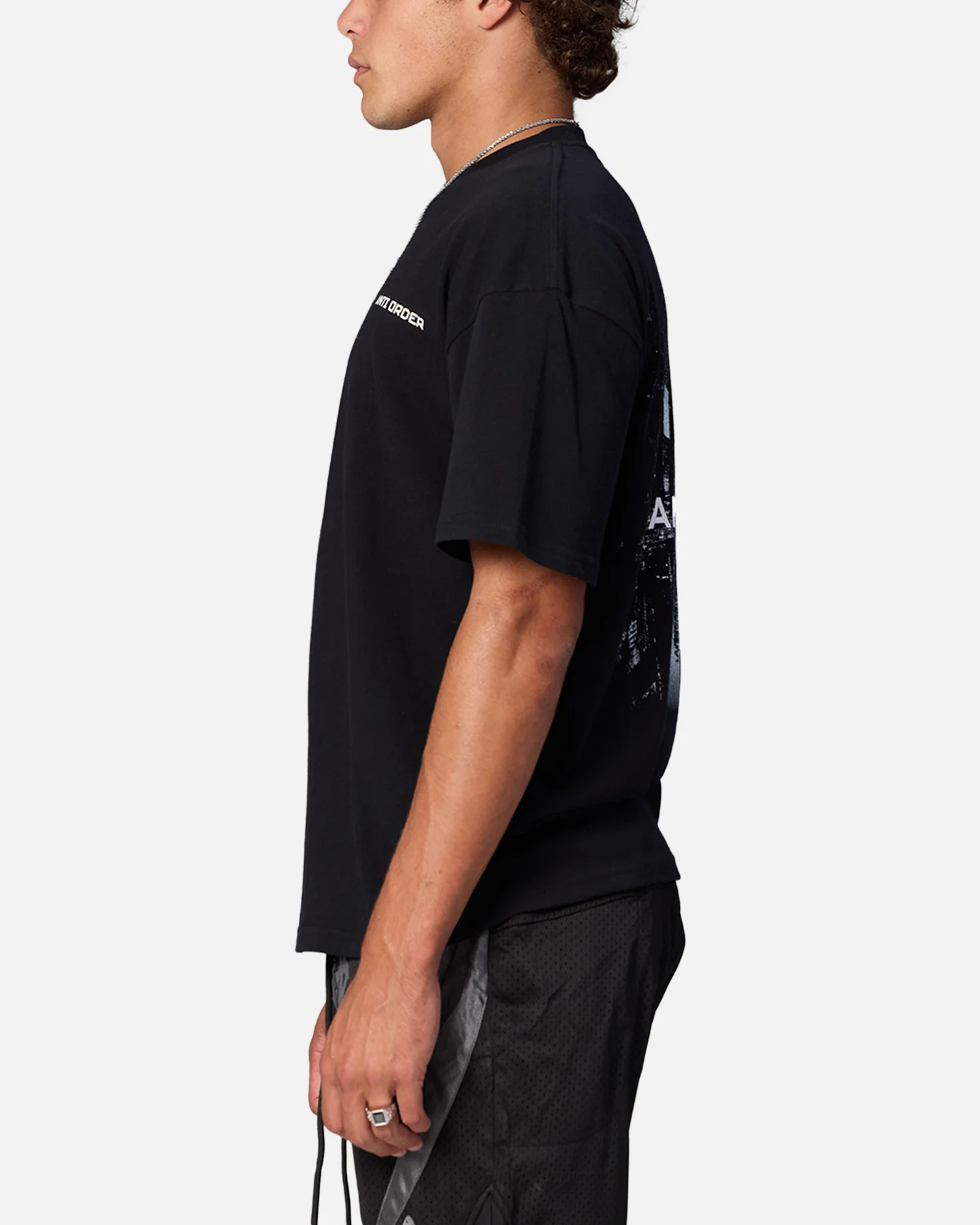 The Anti Order Neo Deop Drop Shoulder T-Shirt Black - Image 6