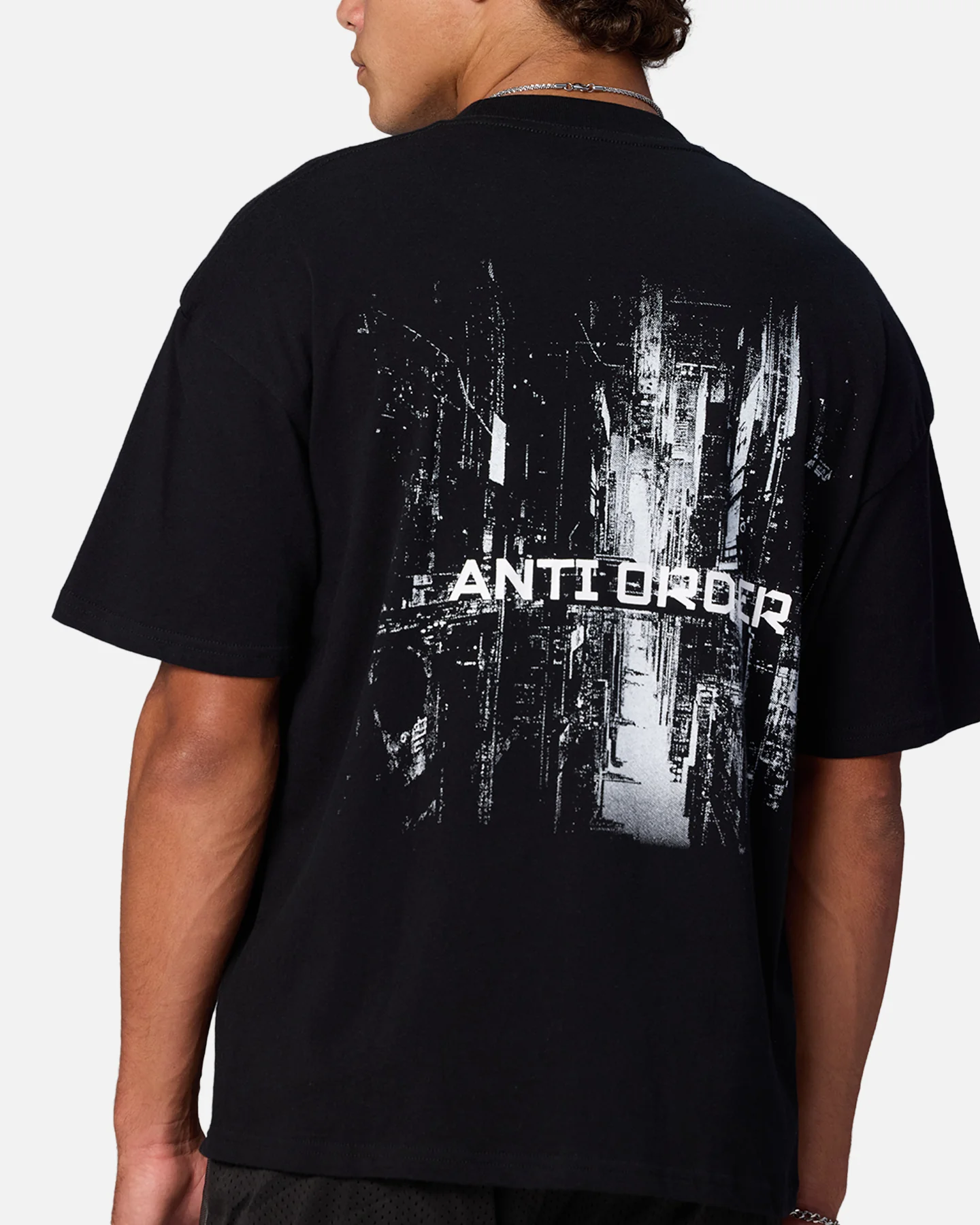The Anti Order Neo Deop Drop Shoulder T-Shirt Black - Image 7