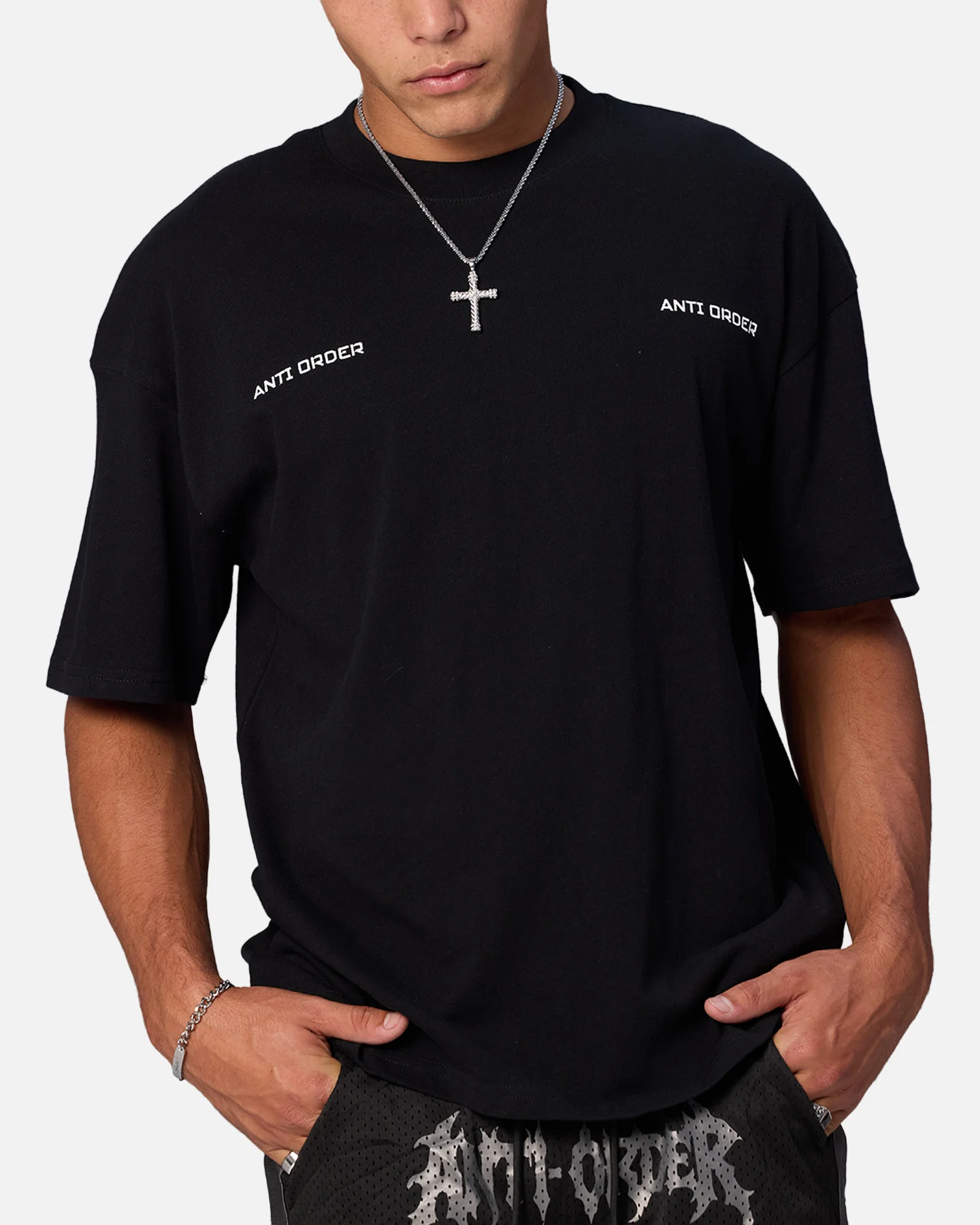 The Anti Order Neo Deop Drop Shoulder T-Shirt Black - Image 8