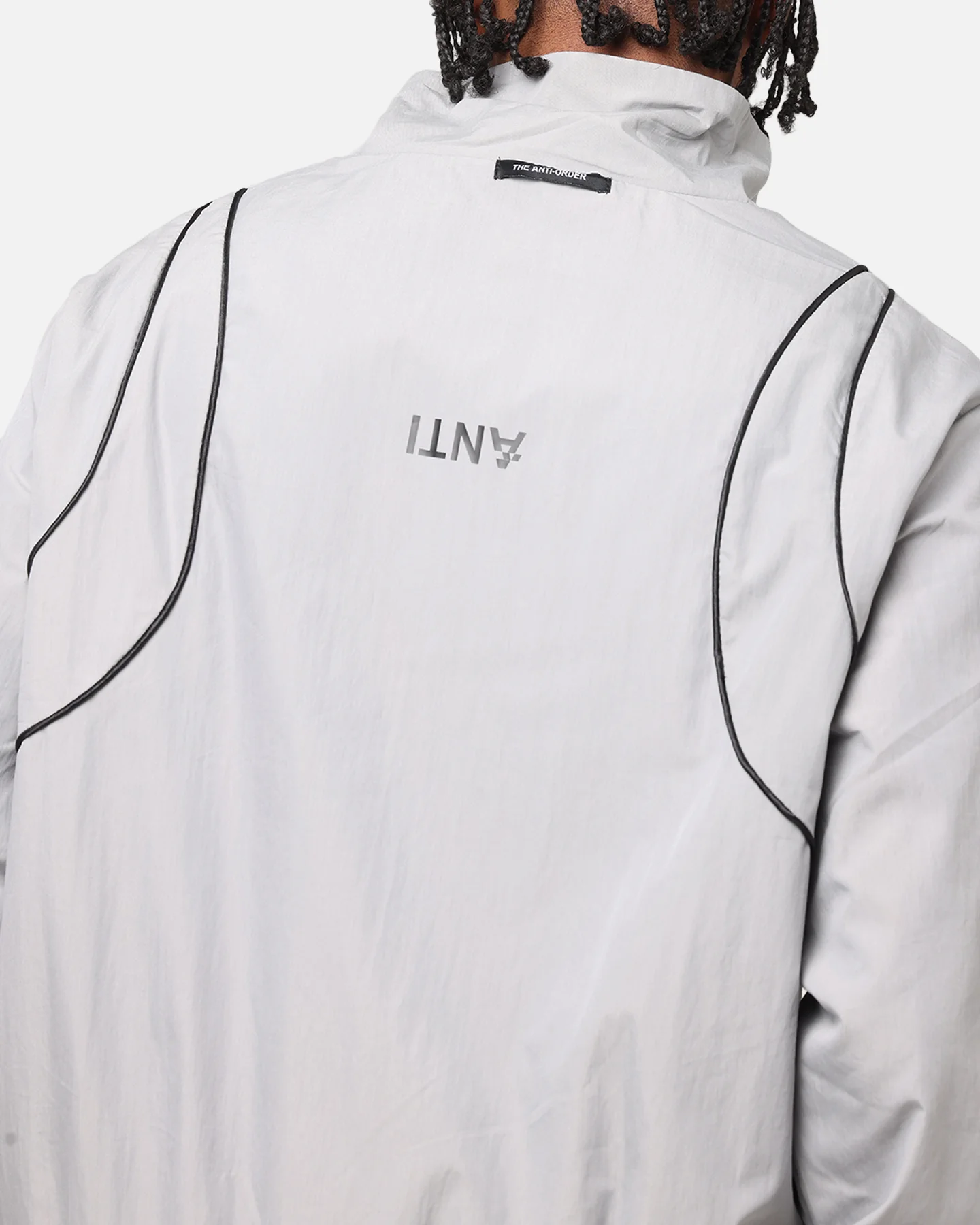 The Anti Order Stereo Nylon Track Jacket Grey - Image 8