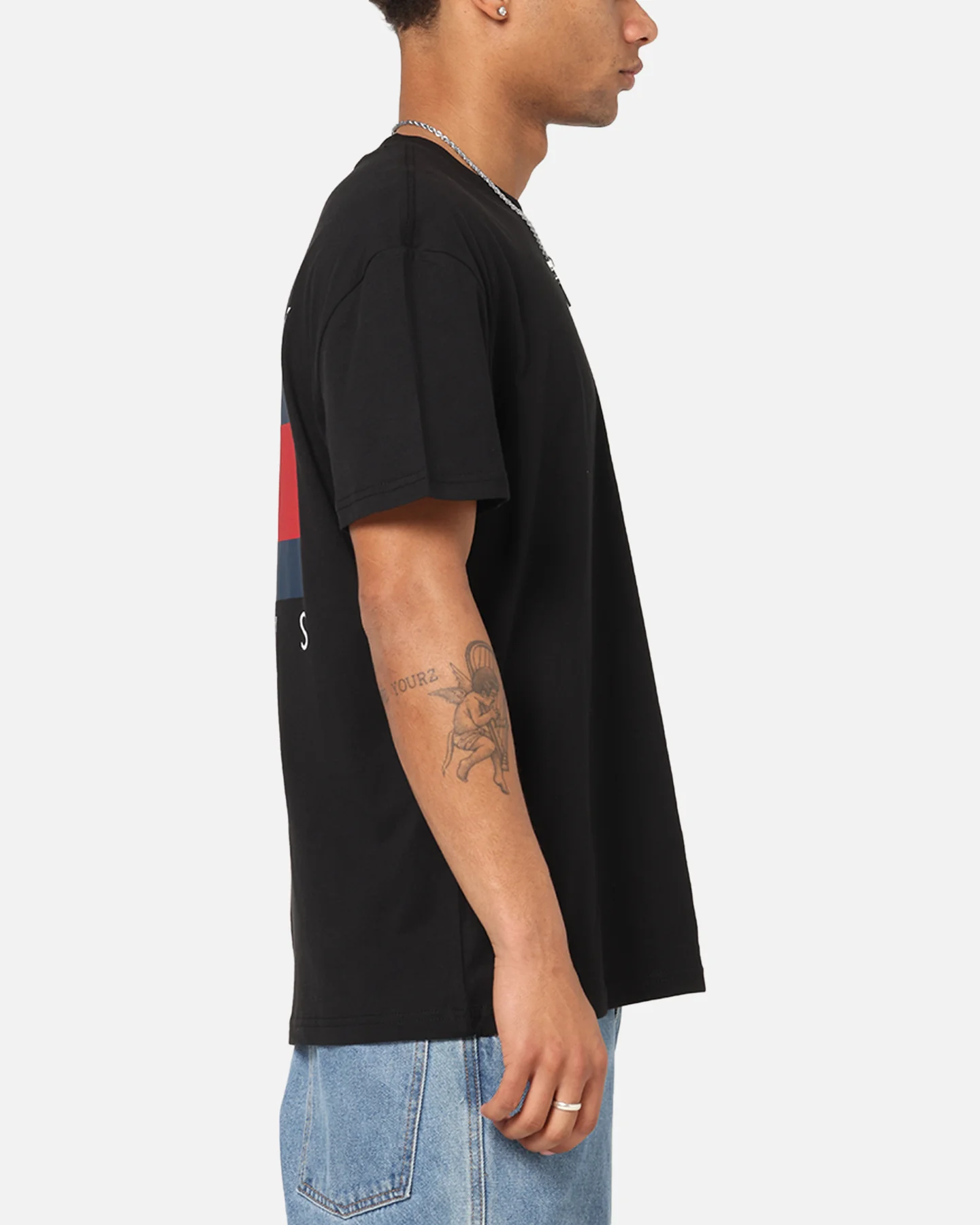 Tommy Jeans Regular Flag Graphic T-Shirt Black - Image 5