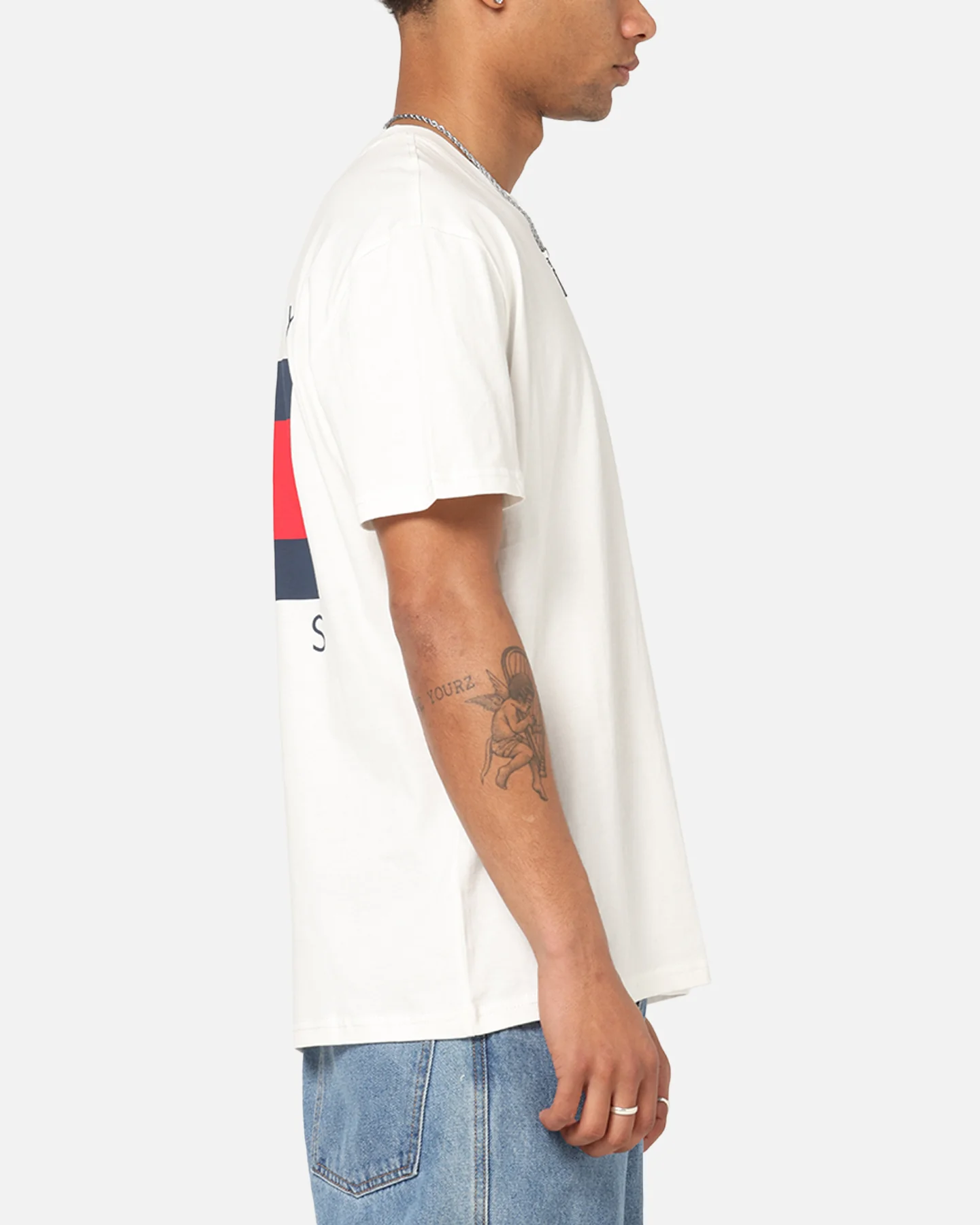 Tommy Jeans Regular Flag Graphic T-Shirt Ecru - Image 5
