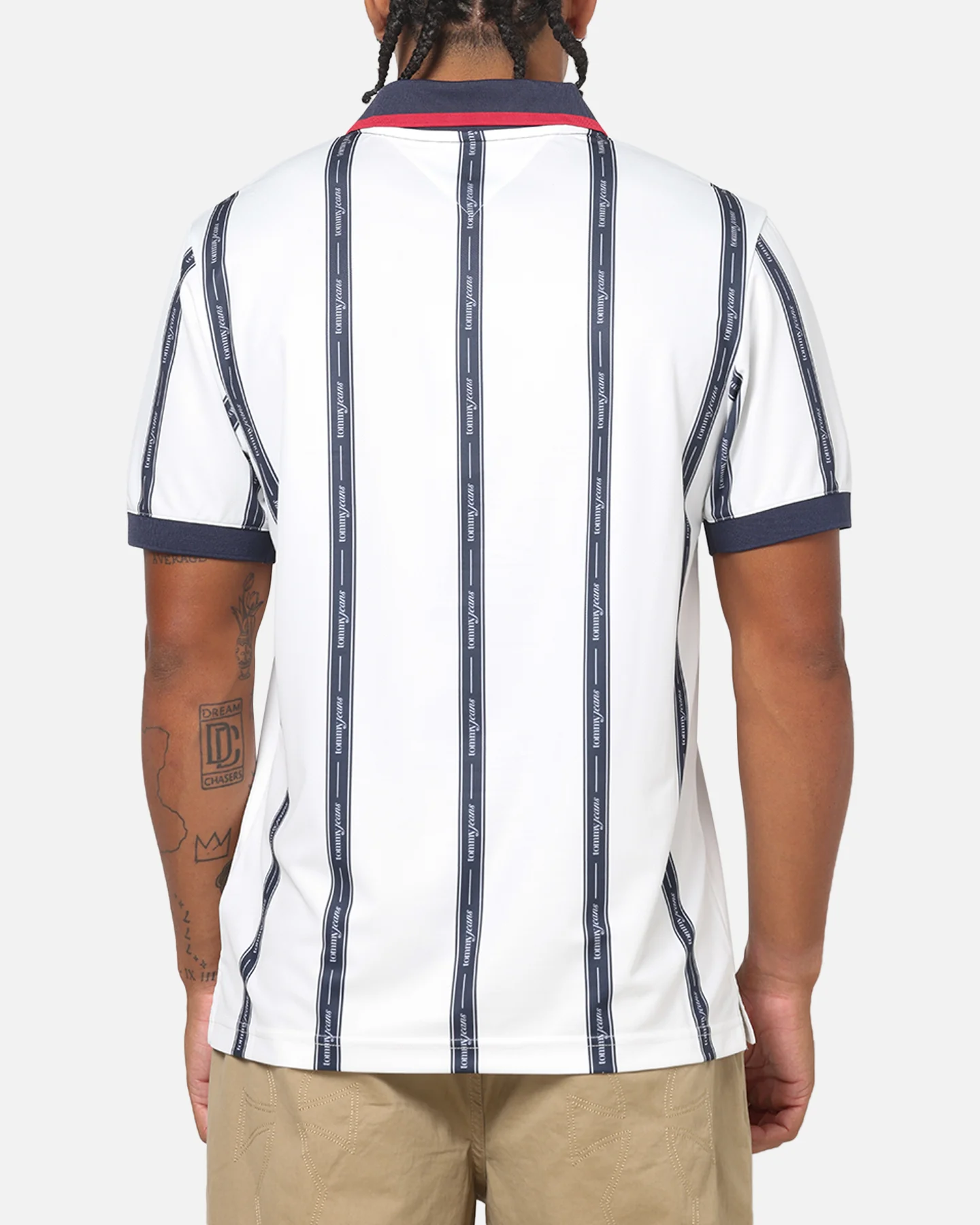 Tommy Jeans Sports Polo T-Shirt Ecru - Image 3