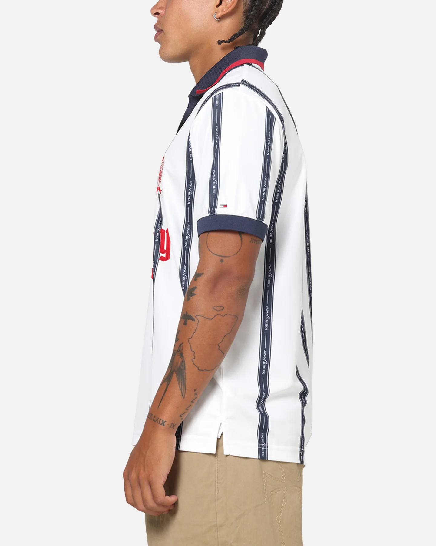 Tommy Jeans Sports Polo T-Shirt Ecru - Image 5