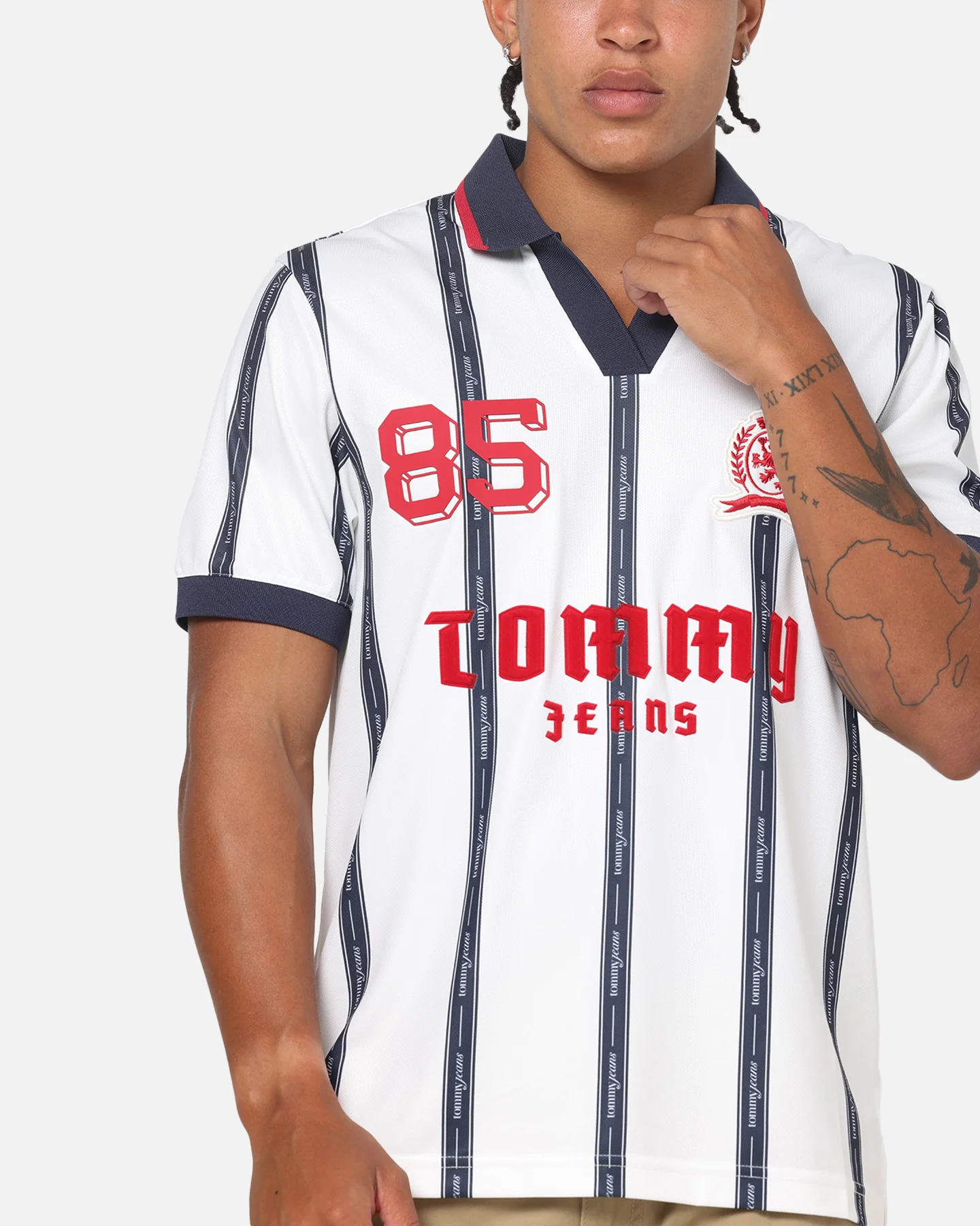 Tommy Jeans Sports Polo T-Shirt Ecru - Image 6