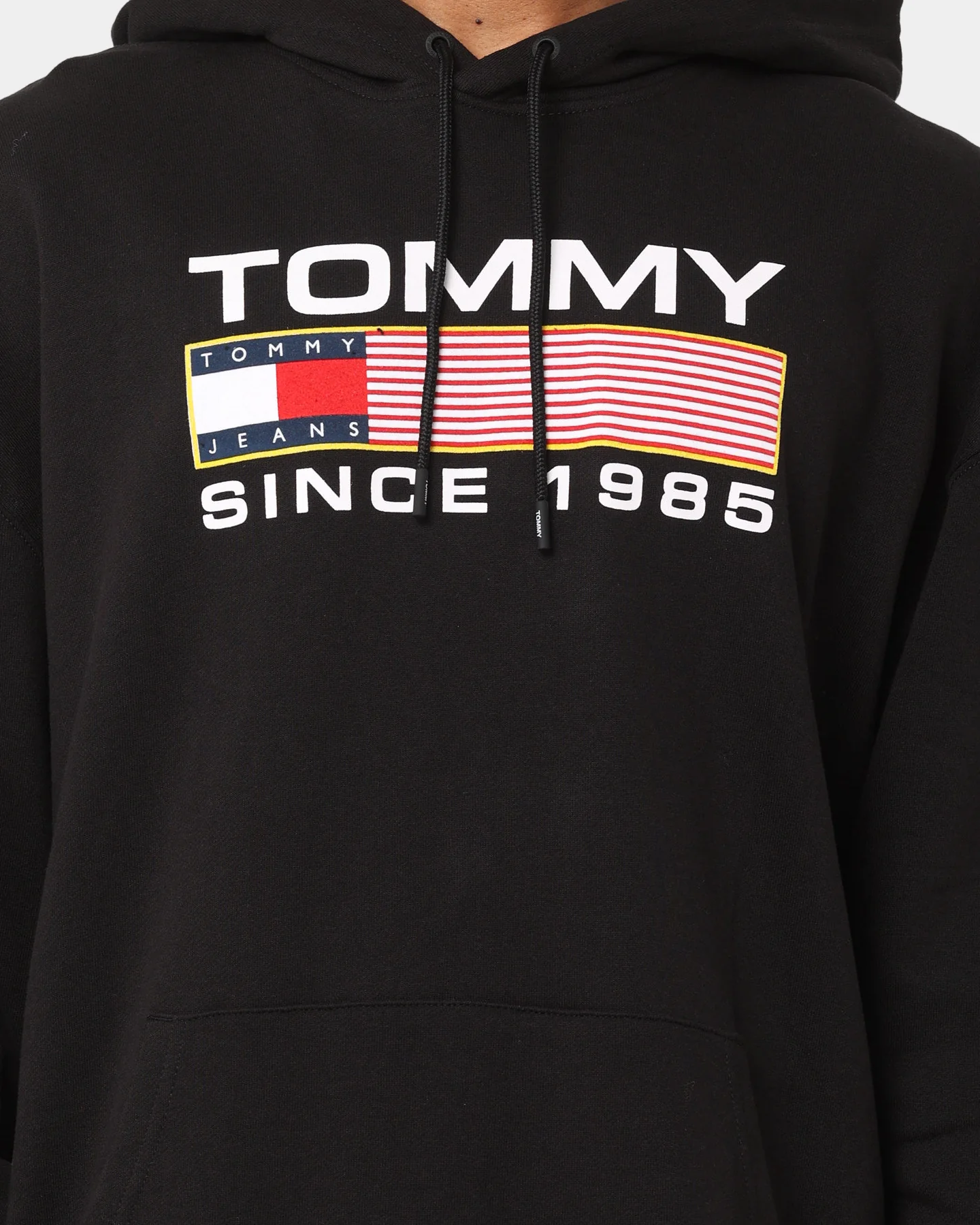 Tommy Jeans TJM Regular Athletic Logo Hoodie Black - Image 3