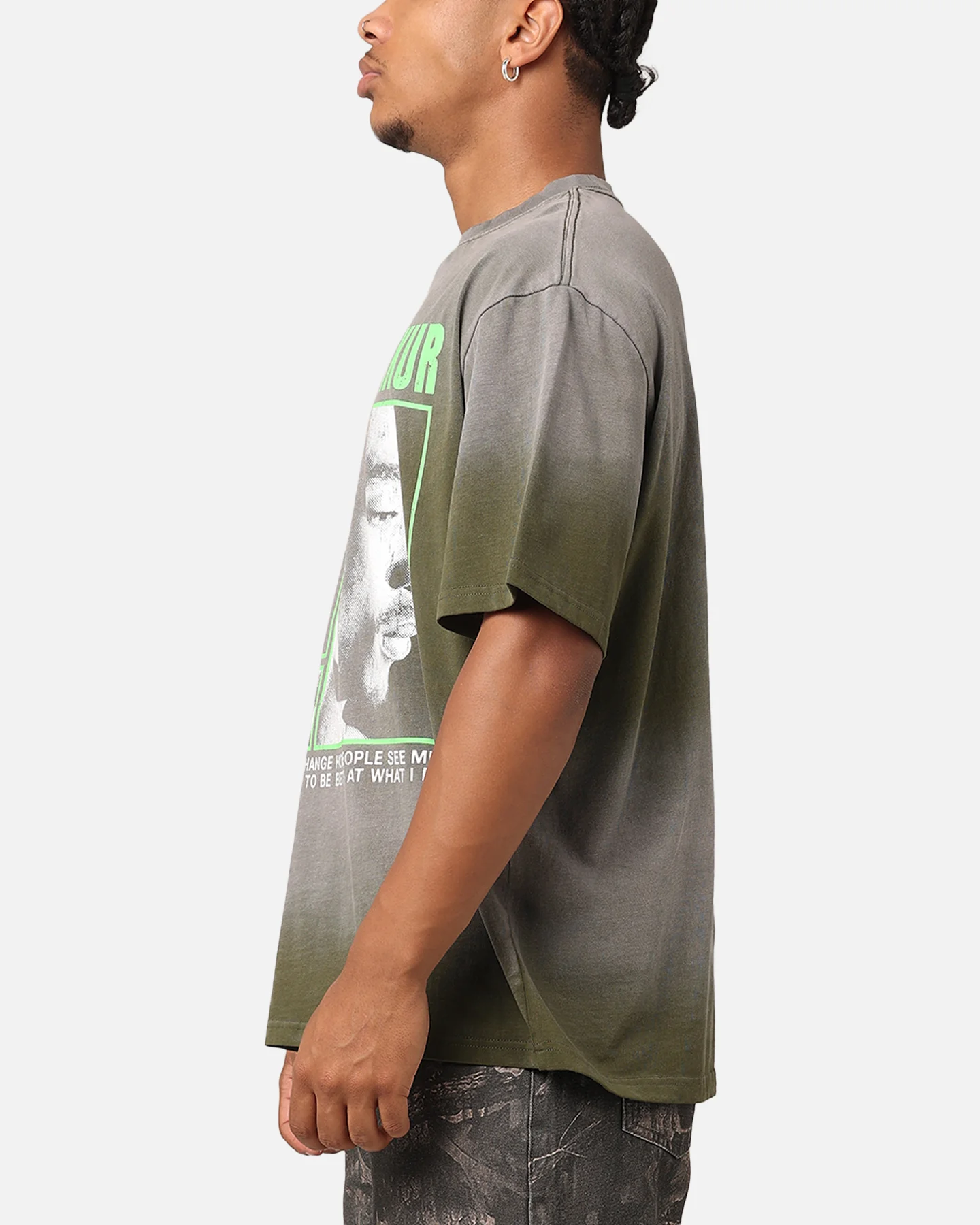 Tupac Never Change Sunfade T-Shirt Black Wash - Image 5
