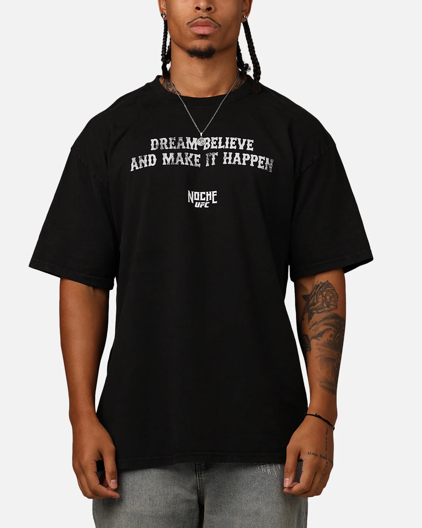 UFC By Culture Kings Diego Lopes Noche T-Shirt Black Acidwash - Image 2