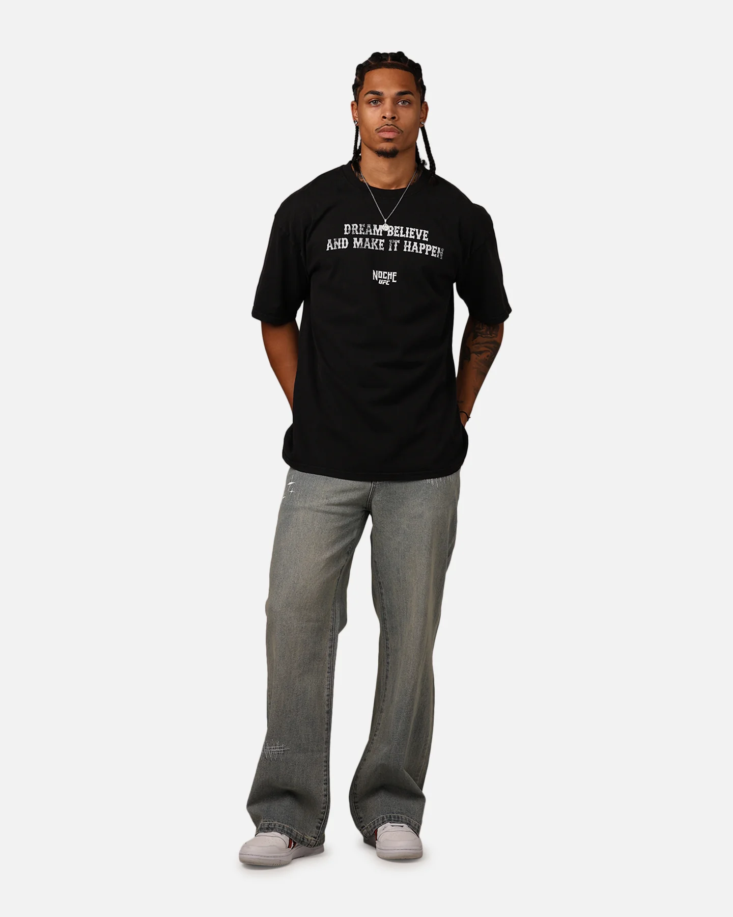 UFC By Culture Kings Diego Lopes Noche T-Shirt Black Acidwash - Image 3