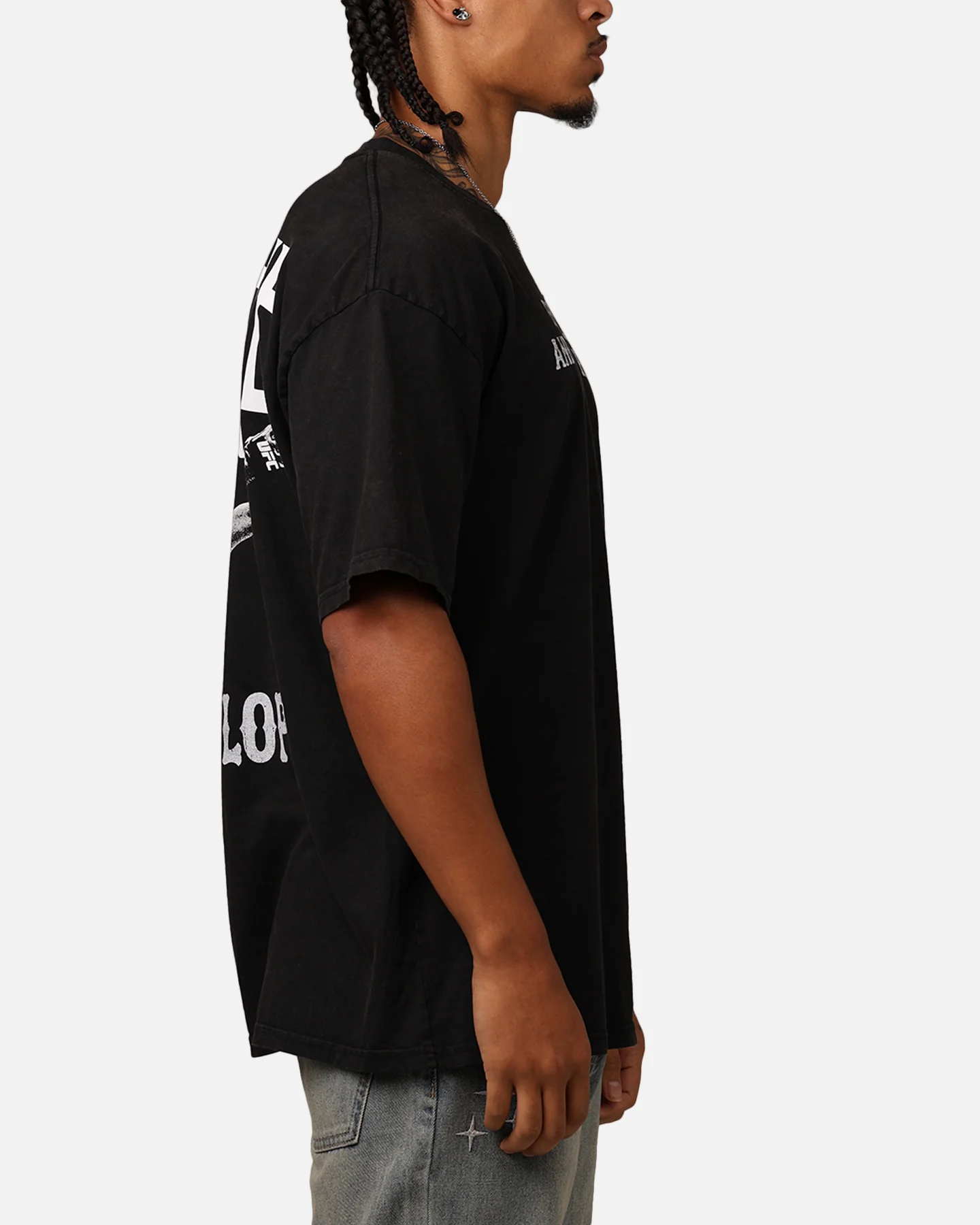 UFC By Culture Kings Diego Lopes Noche T-Shirt Black Acidwash - Image 4