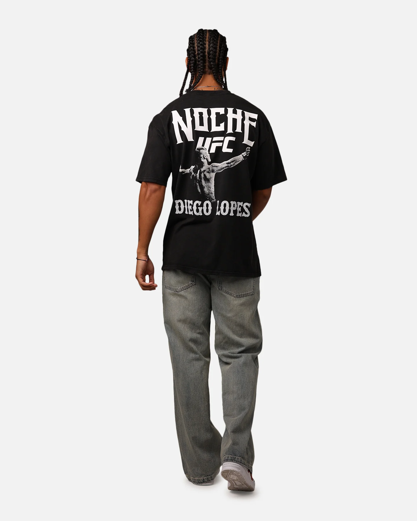 UFC By Culture Kings Diego Lopes Noche T-Shirt Black Acidwash - Image 6