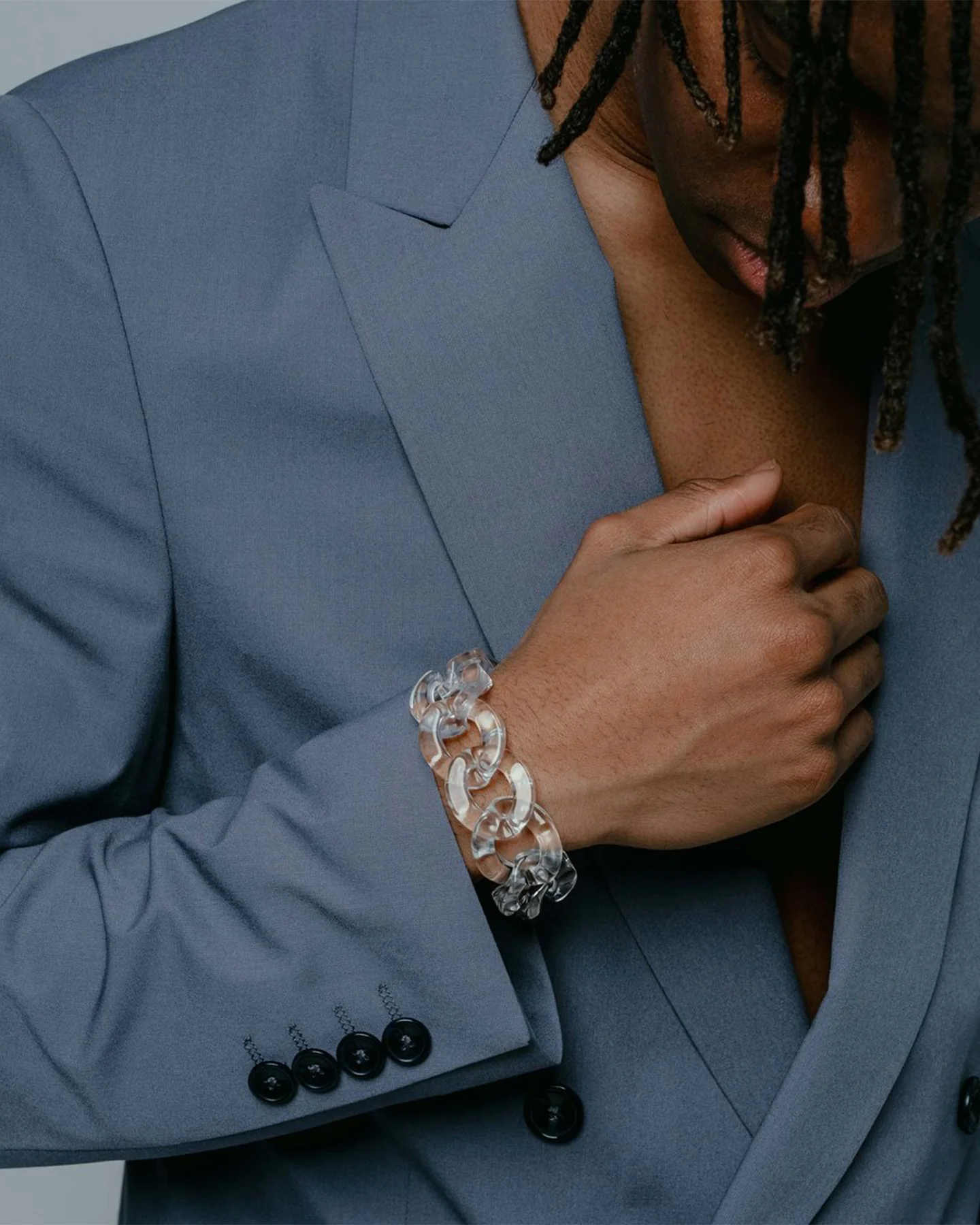 Vitaly Unisex Static Bracelet Clear/Gold - Image 3