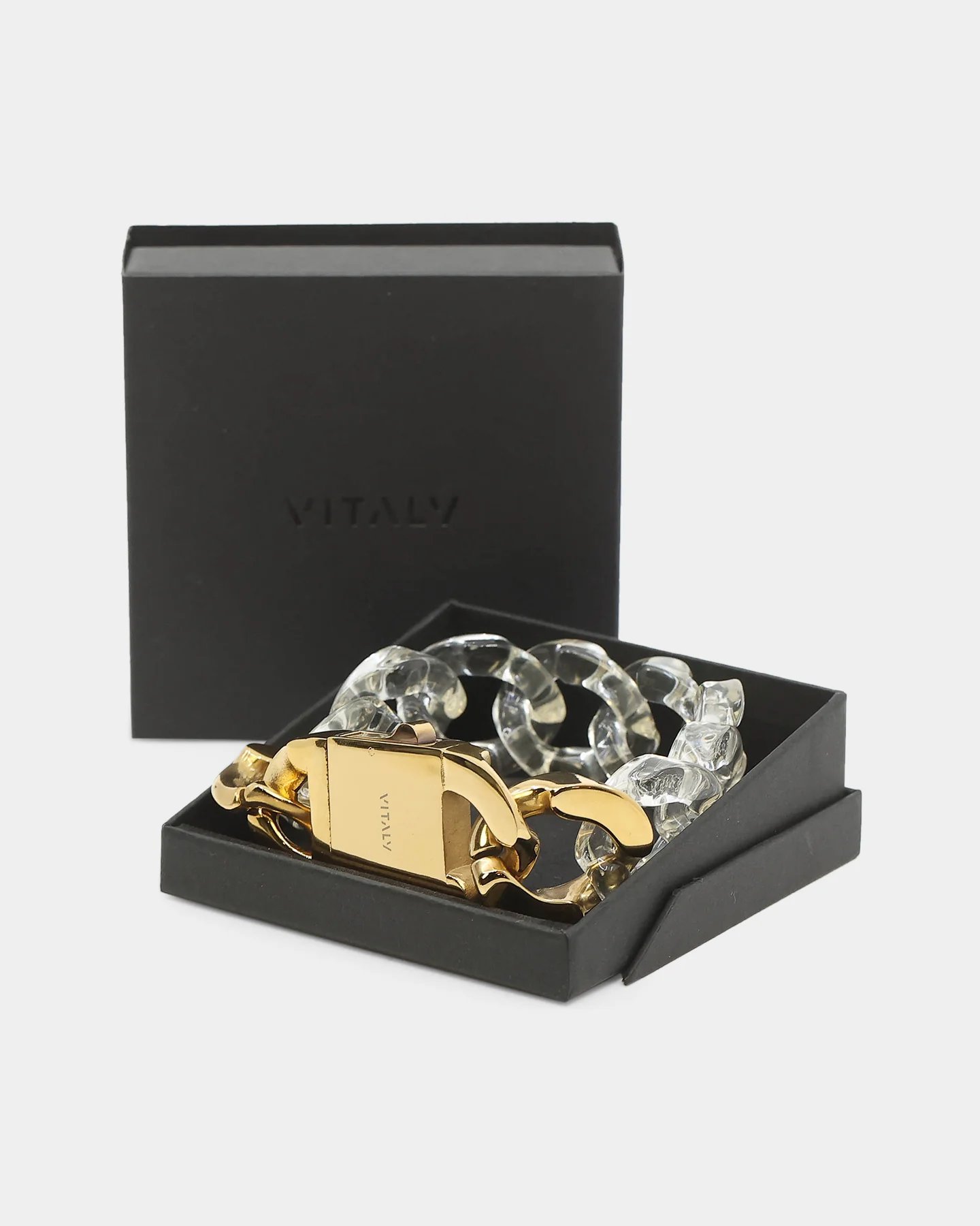 Vitaly Unisex Static Bracelet Clear/Gold - Image 6