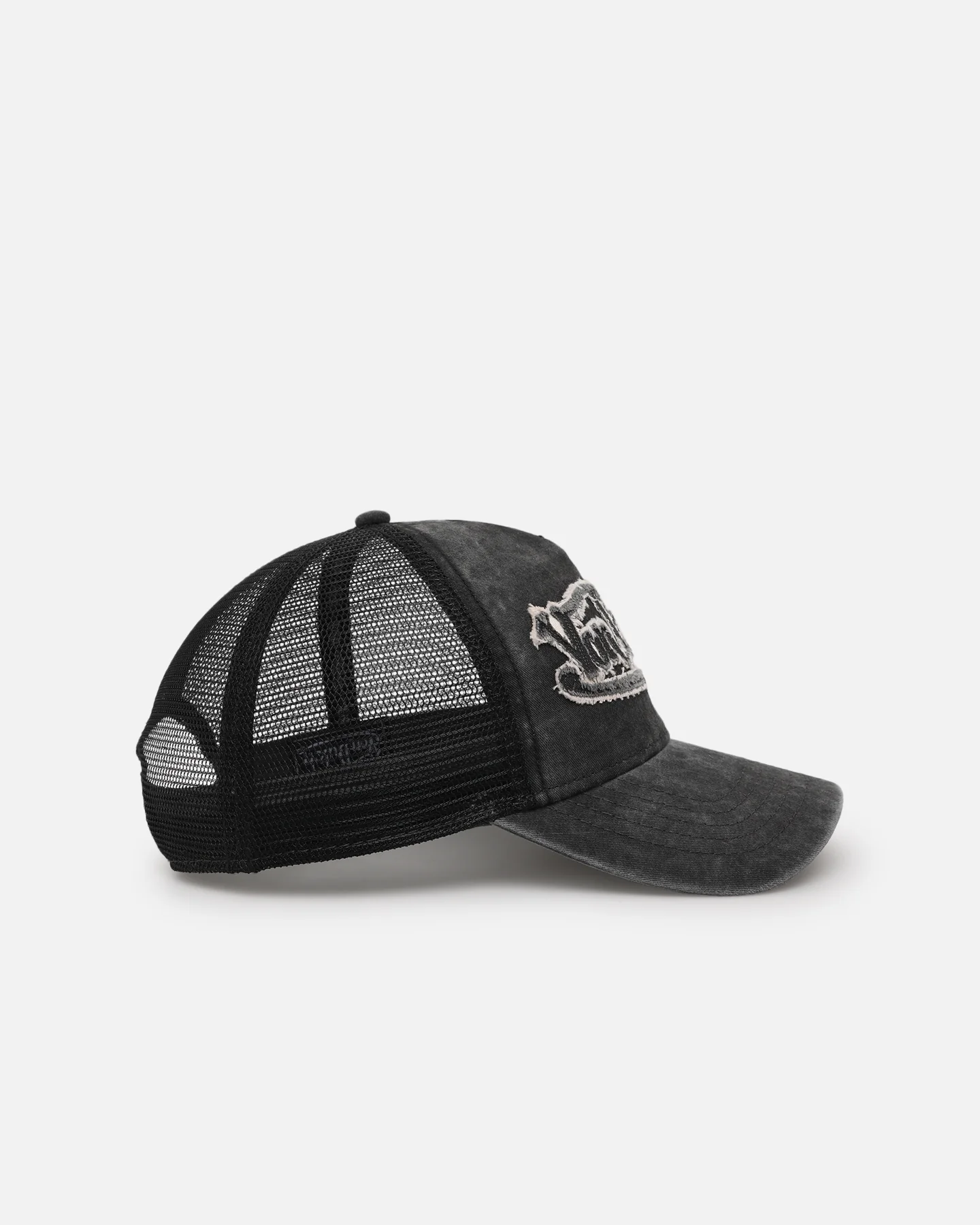 Von Dutch Washed Twill Trucker Snapback Grey - Image 3