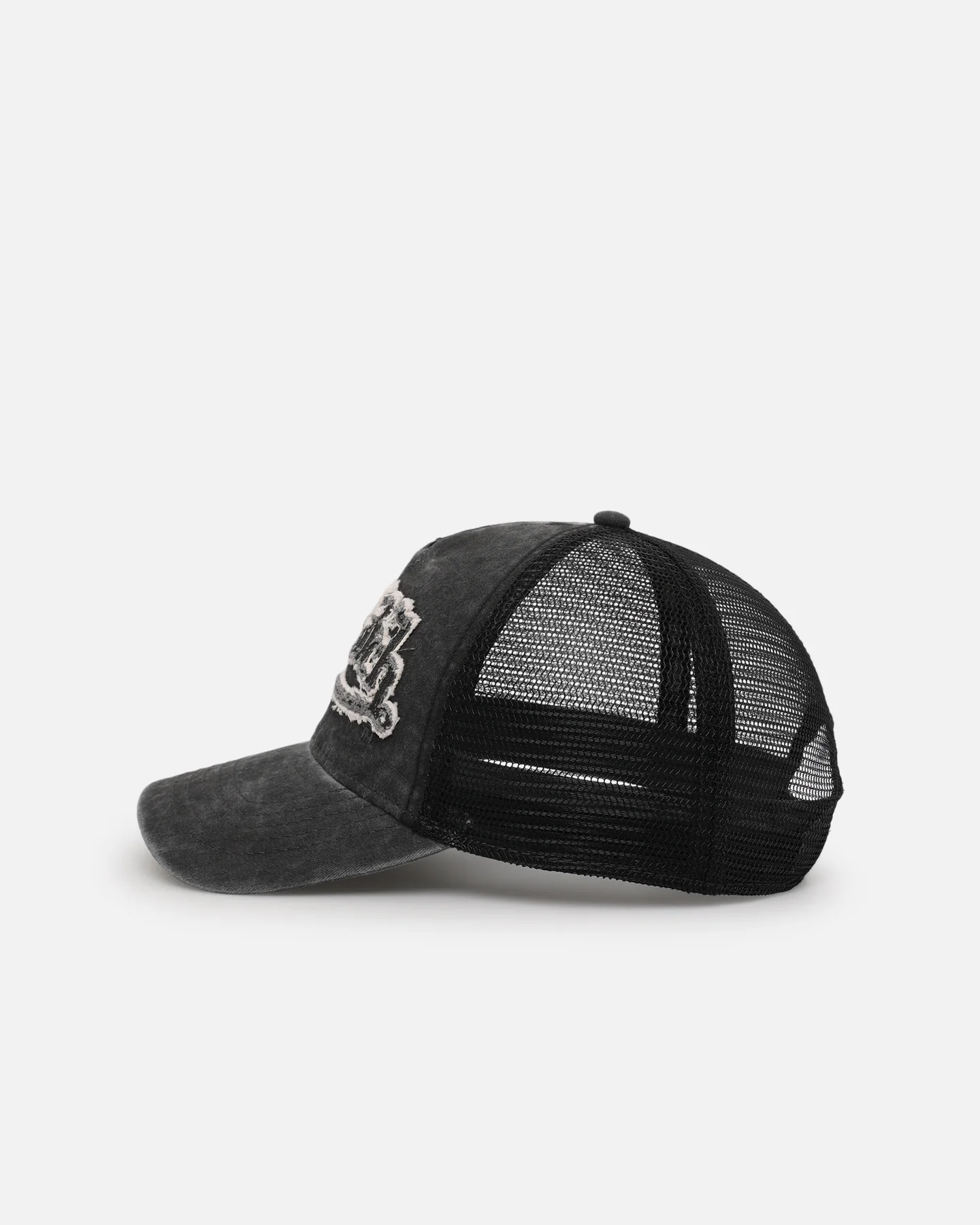 Von Dutch Washed Twill Trucker Snapback Grey - Image 4