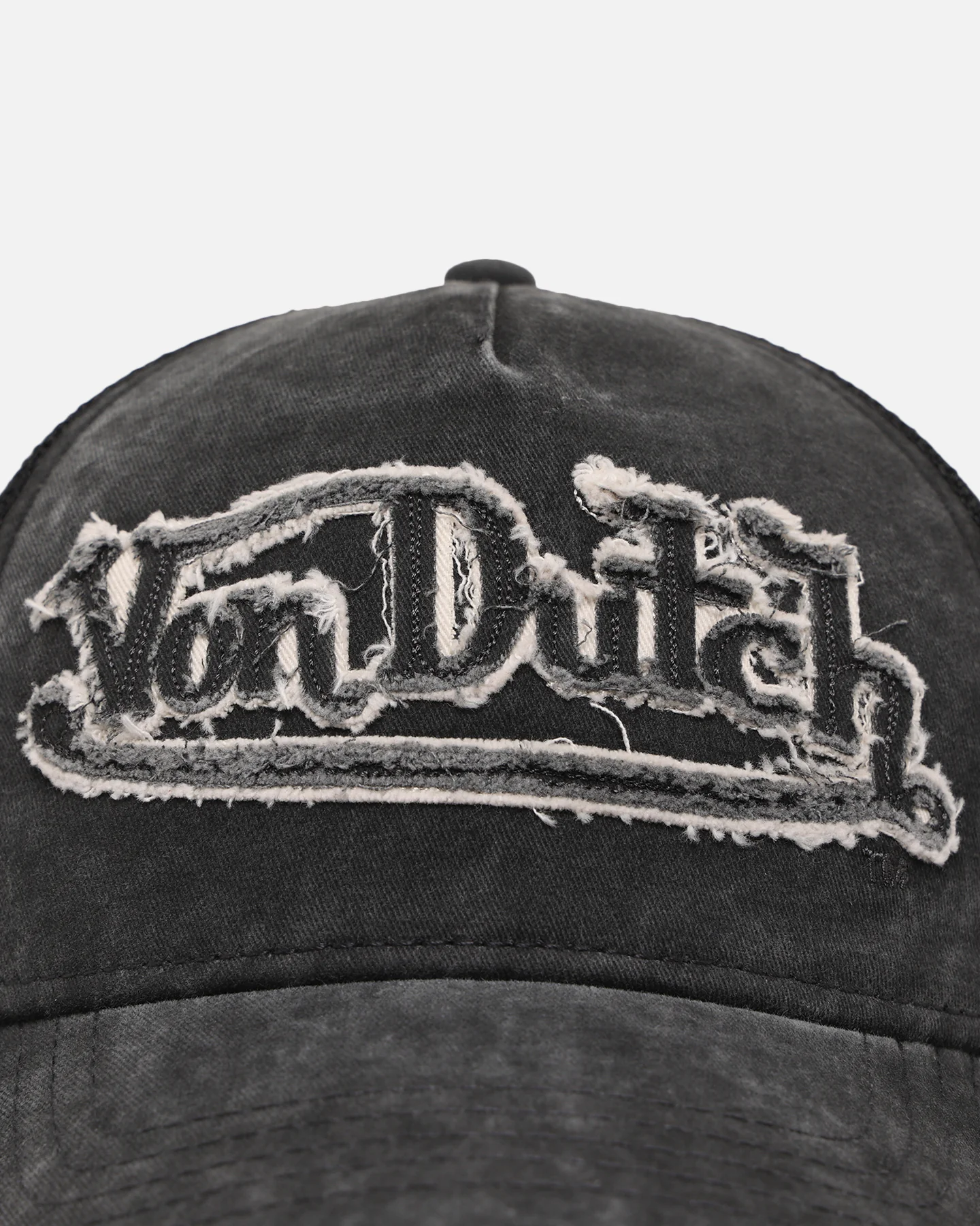 Von Dutch Washed Twill Trucker Snapback Grey - Image 5