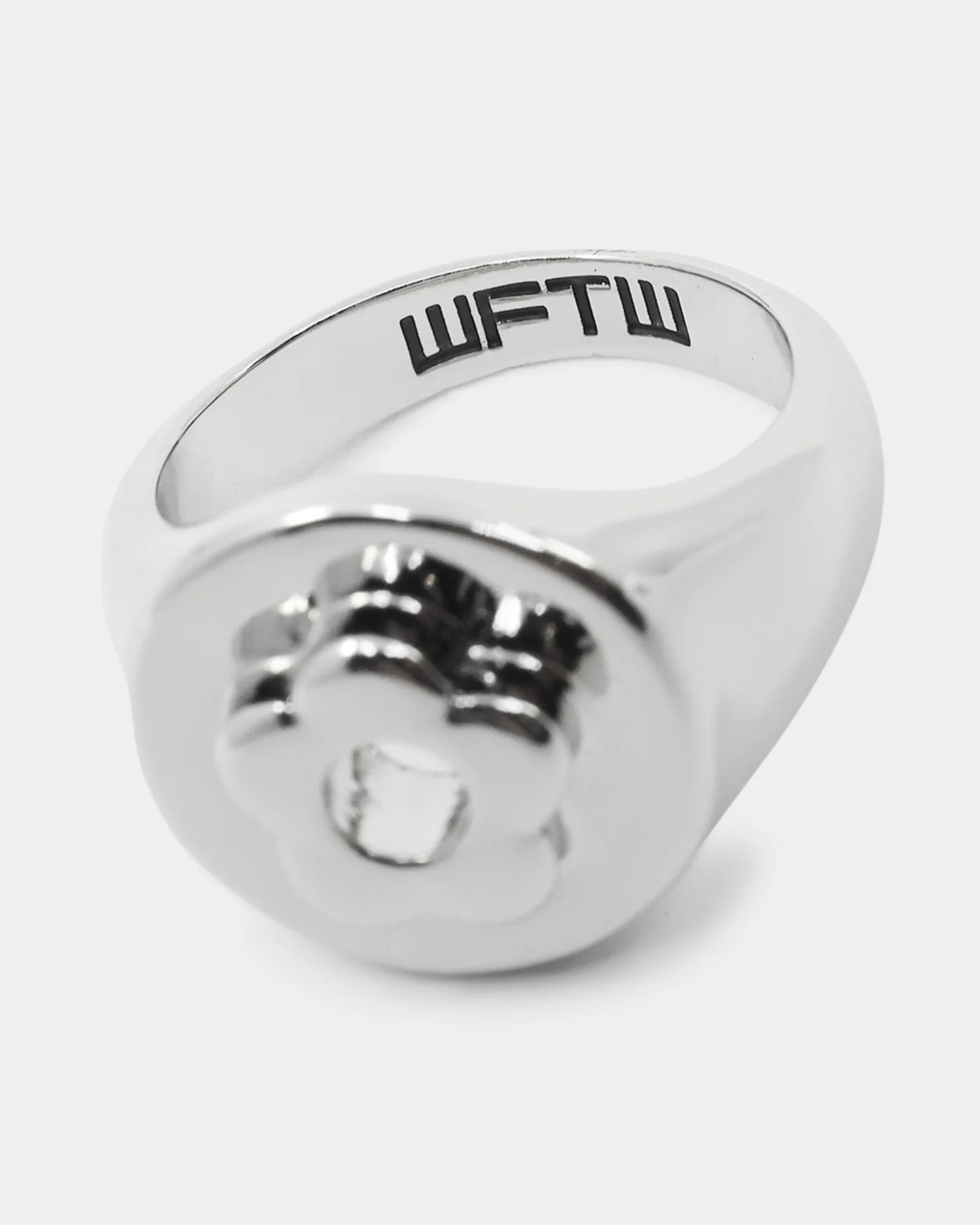Wild For The Weekend Flower Power Signet Ring (Large) Silver - Image 8