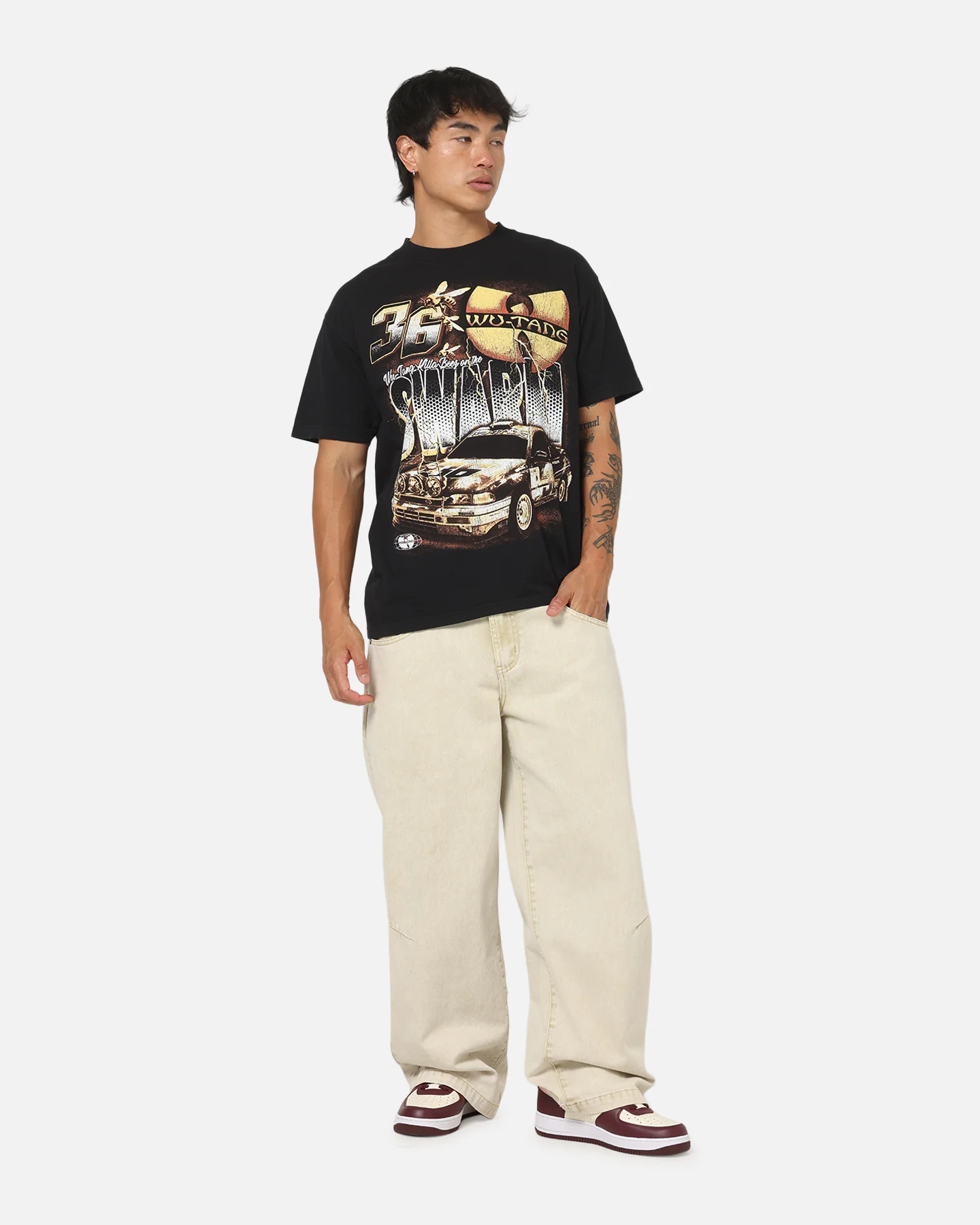 Wu Tang Clan Swarm T-Shirt True Black - Image 3