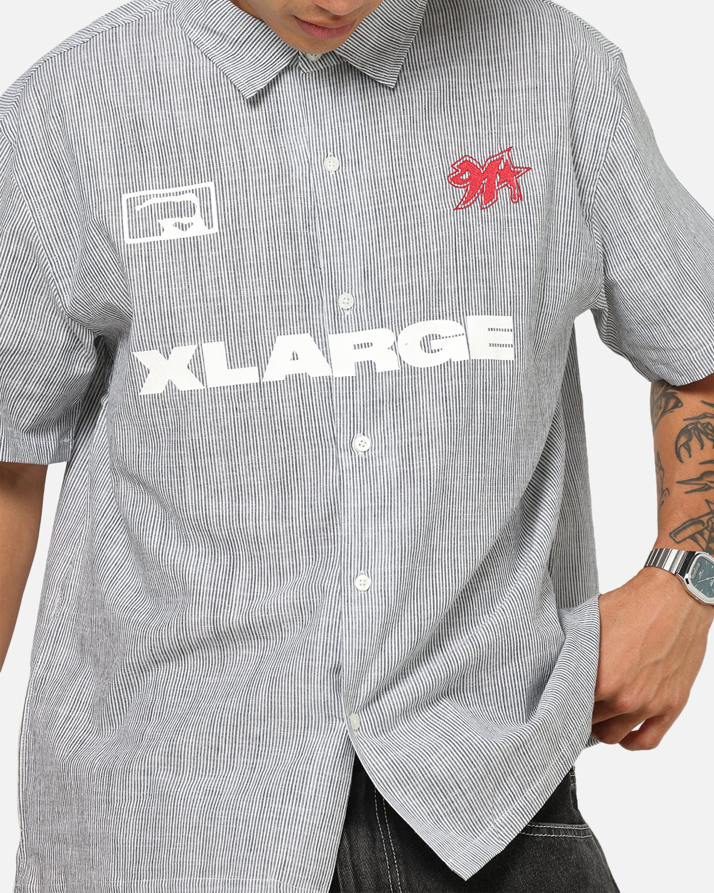 X-Large 91 Star Button Up Shirt White - Image 6