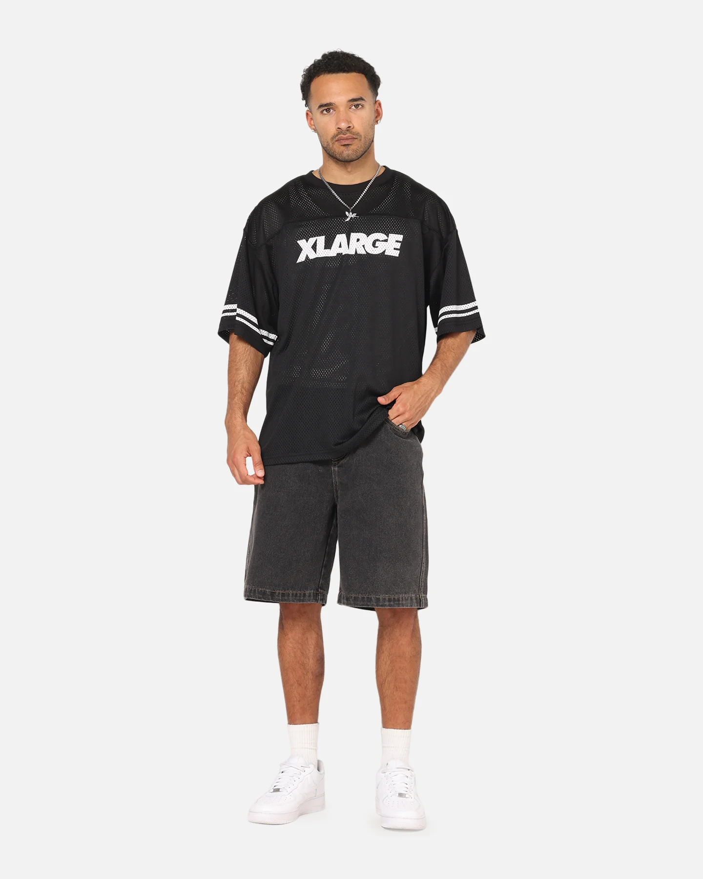 X-Large Bubble Bull Denim 91 Shorts Washed Black - Image 2