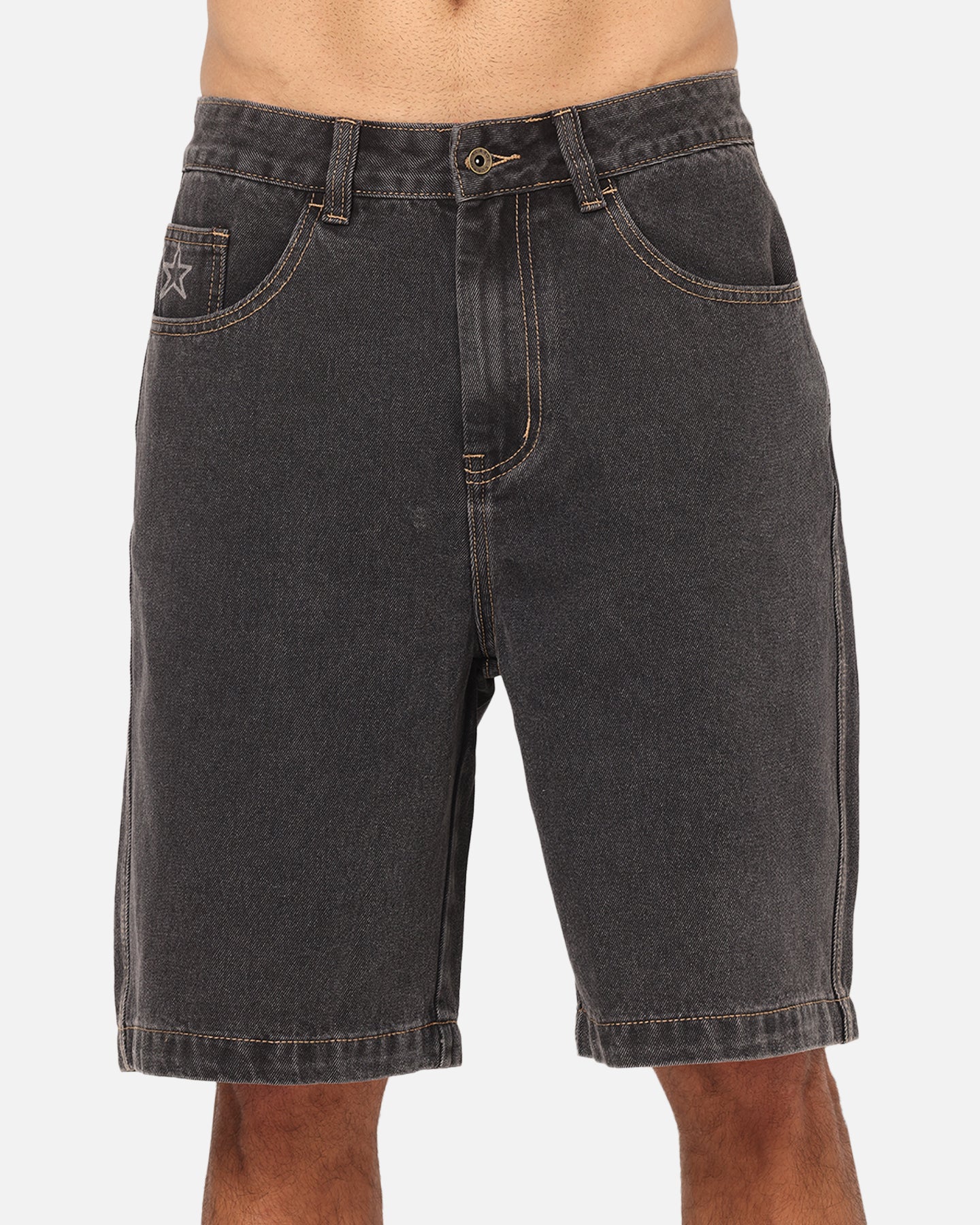 X-Large Bubble Bull Denim 91 Shorts Washed Black - Image 7