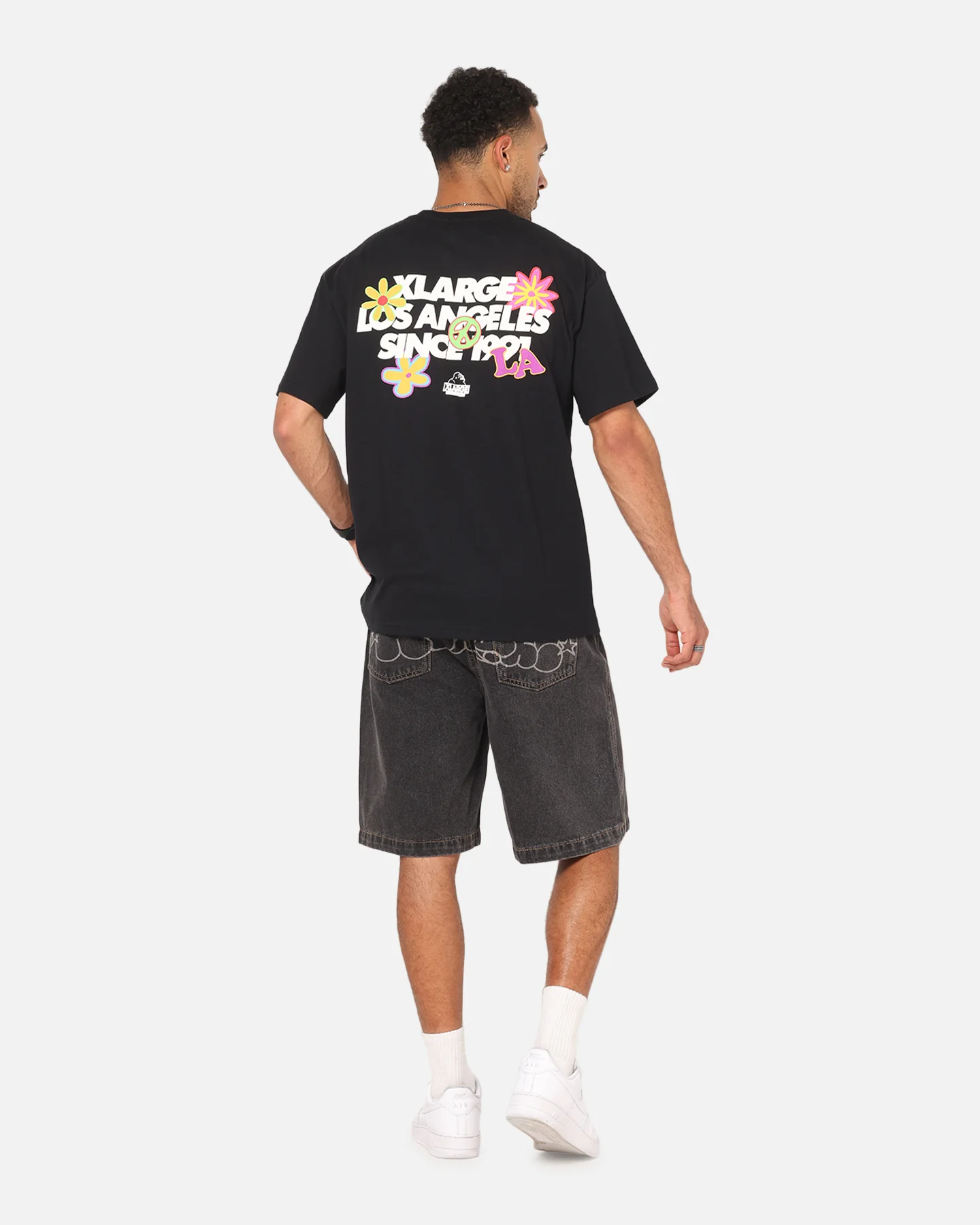 X-Large Flowers T-Shirt Black - Image 3