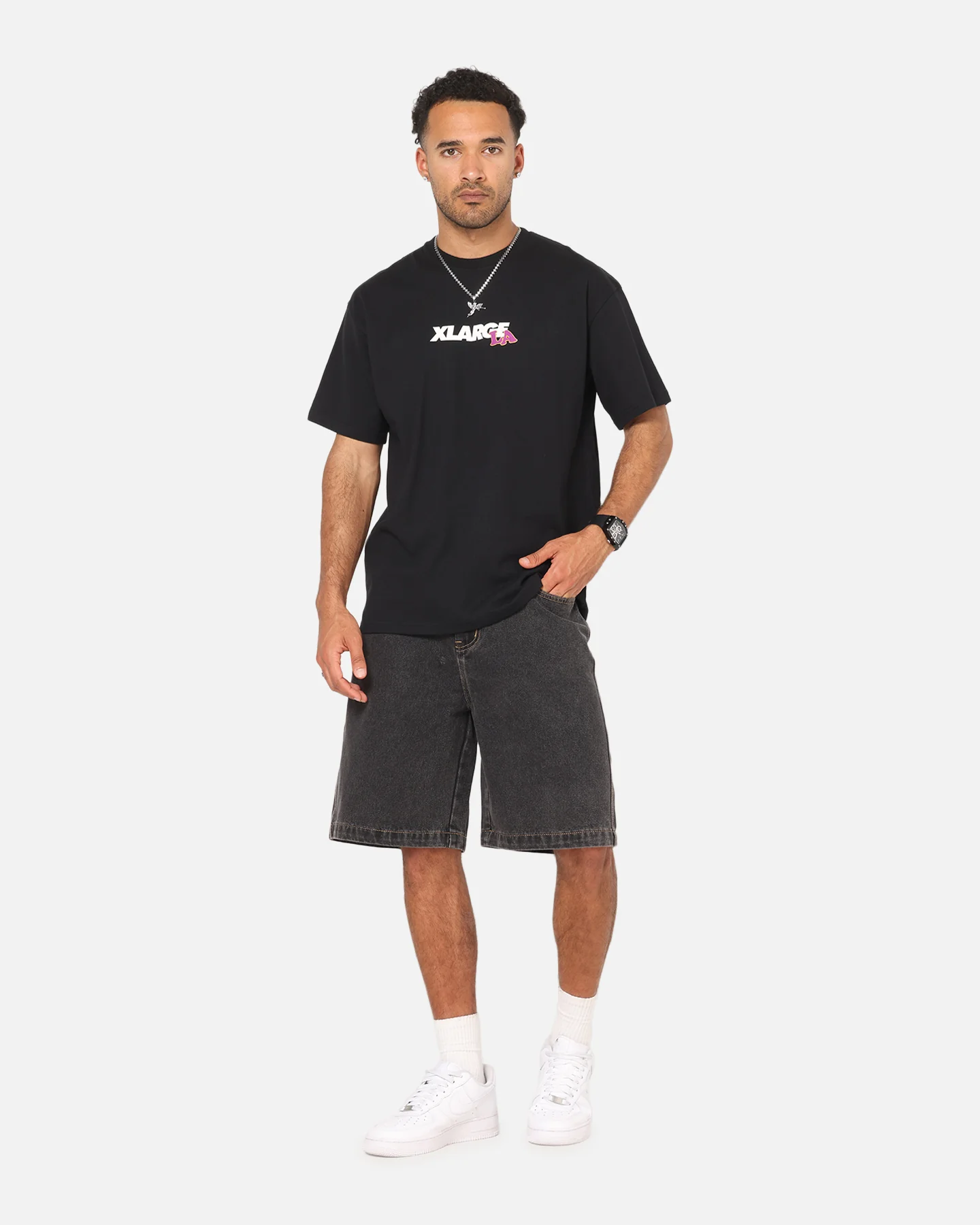 X-Large Flowers T-Shirt Black - Image 4