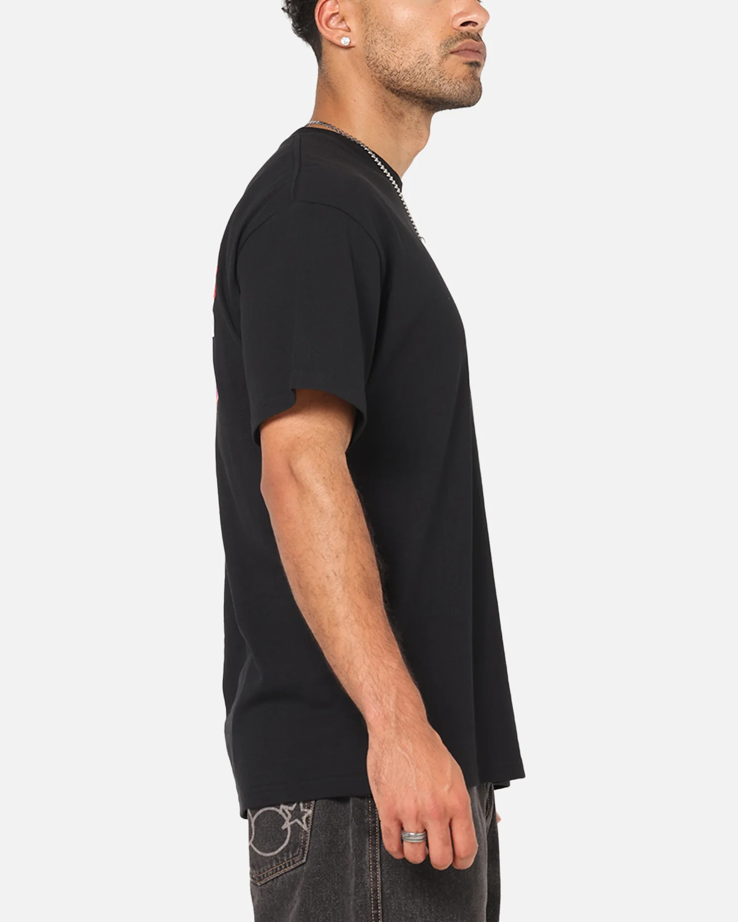 X-Large Flowers T-Shirt Black - Image 5