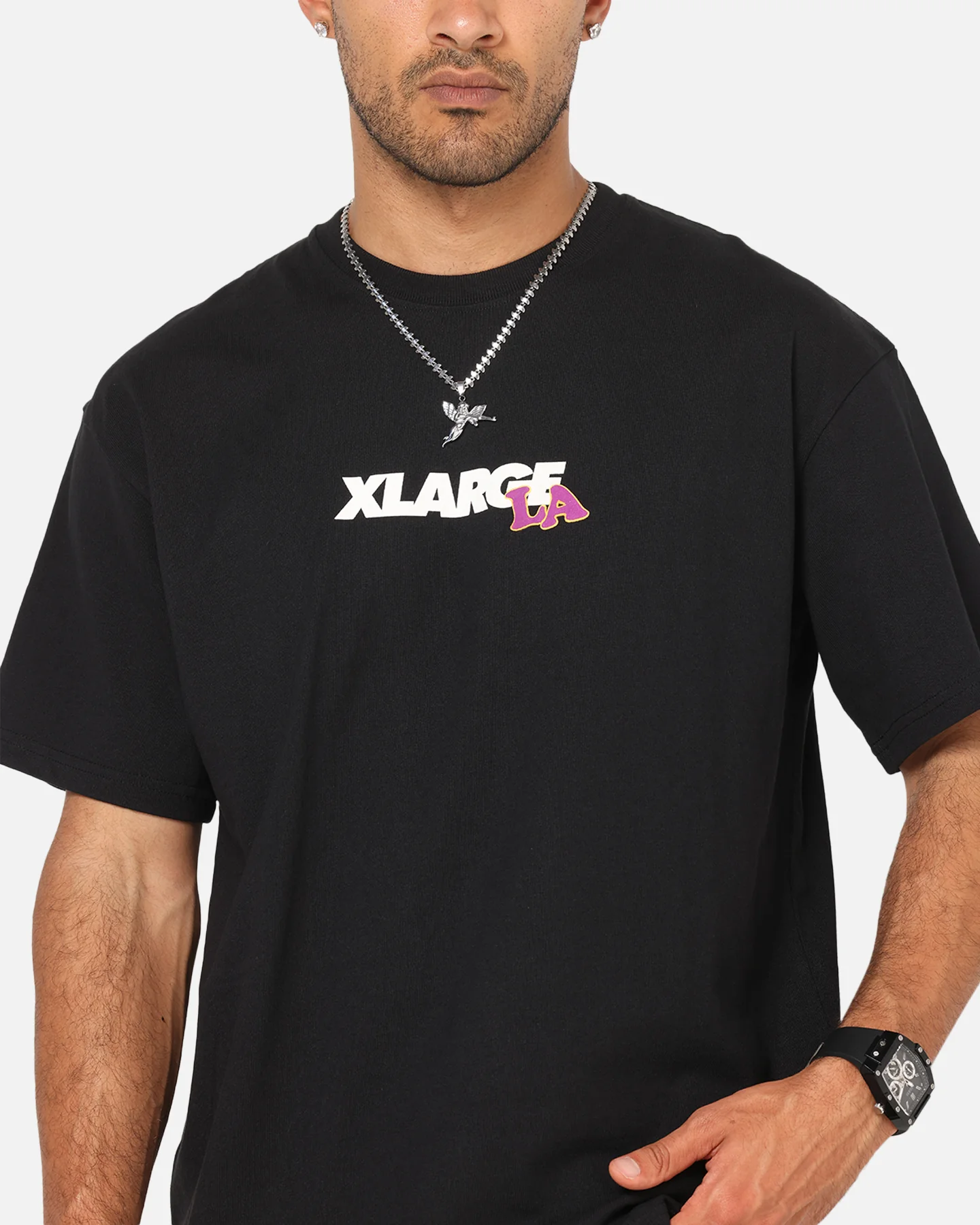 X-Large Flowers T-Shirt Black - Image 8