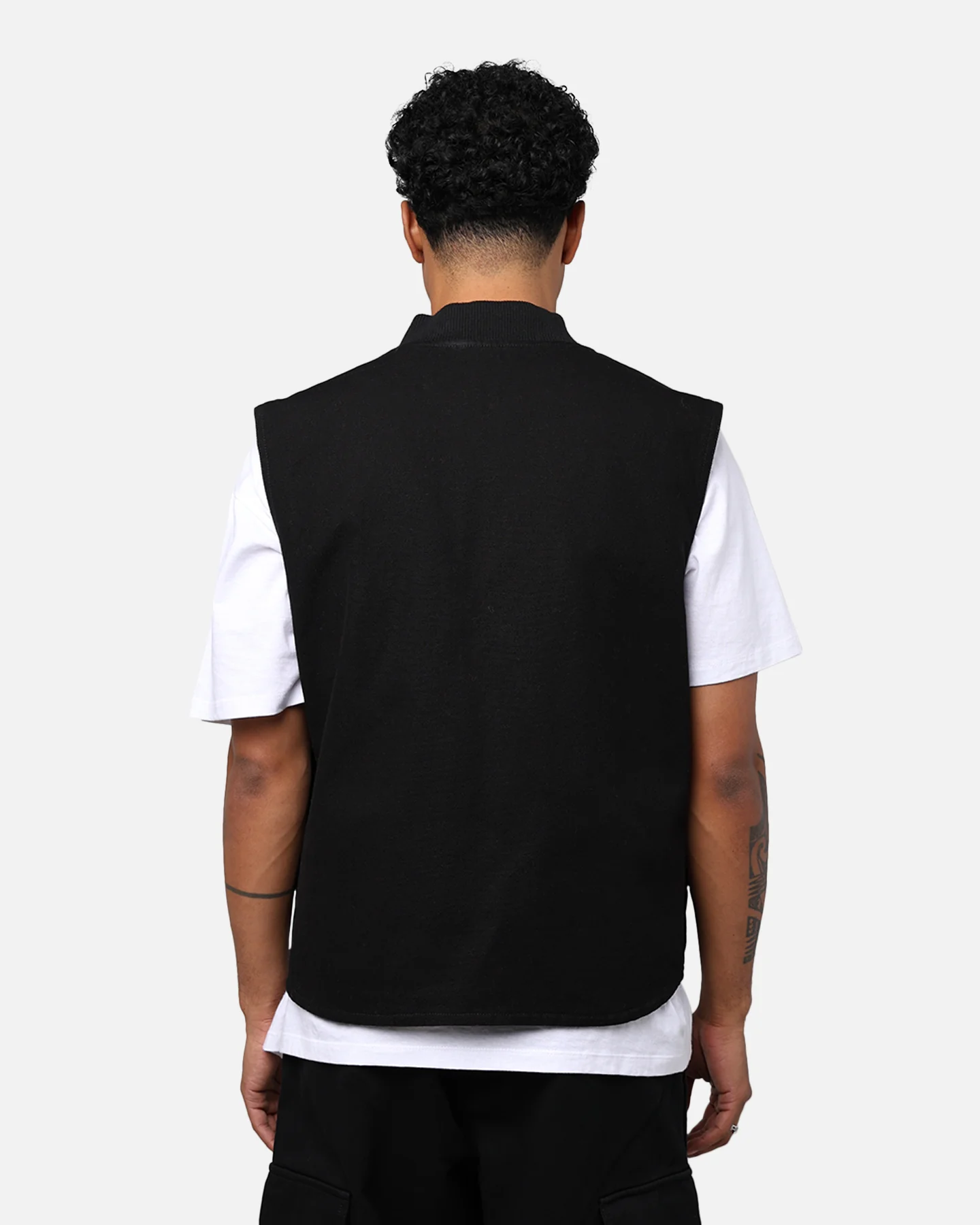 X-Large Ombre Plaid Reversible Vest Black - Image 8