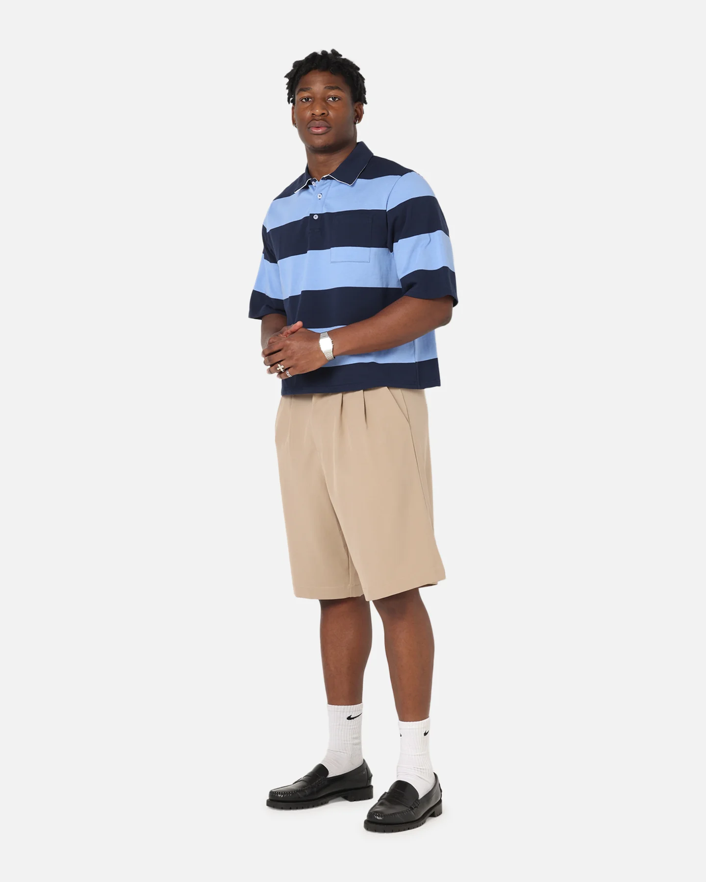 XXIII Baggy Pleated Shorts Tan - Image 2