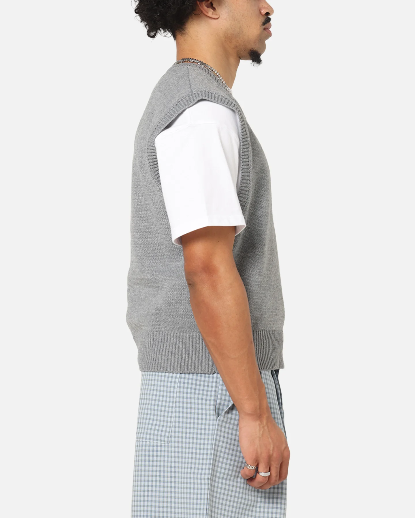 XXIII Cropped Sweater Vest Grey - Image 4