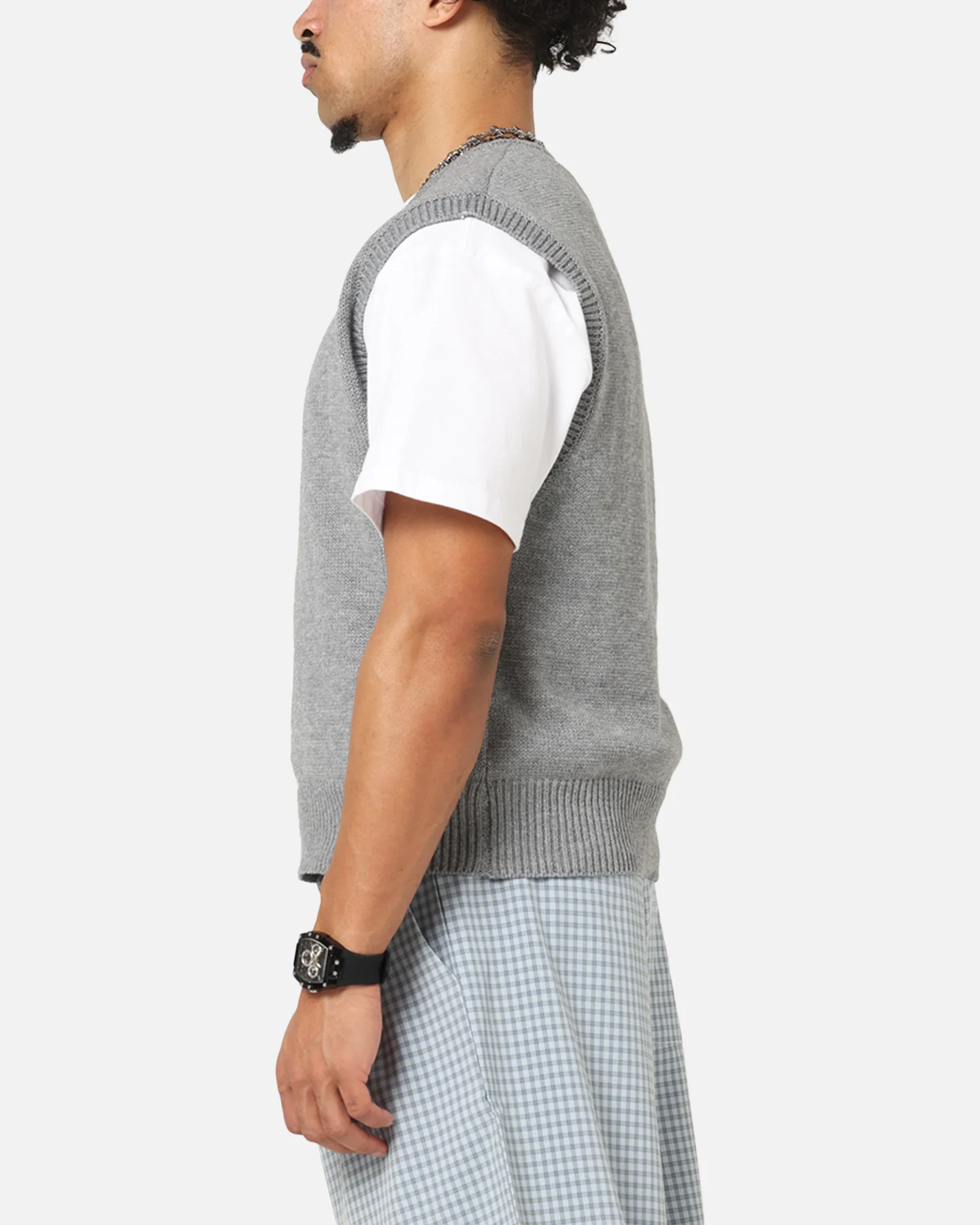 XXIII Cropped Sweater Vest Grey - Image 5