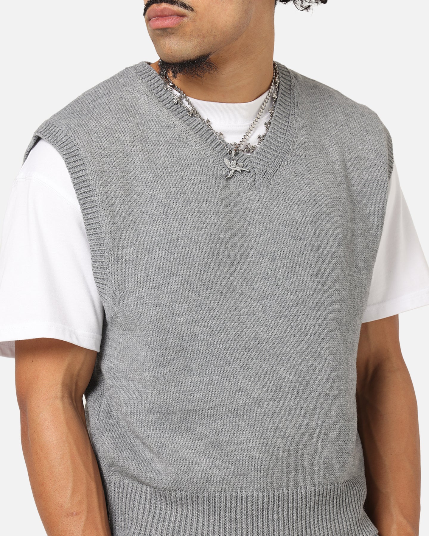 XXIII Cropped Sweater Vest Grey - Image 6