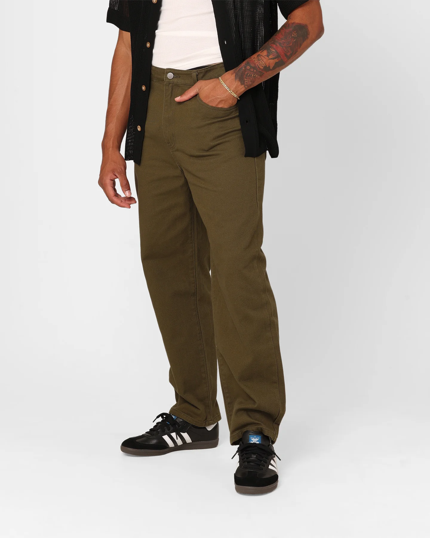 XXIII Dani Baggy Jeans Olive