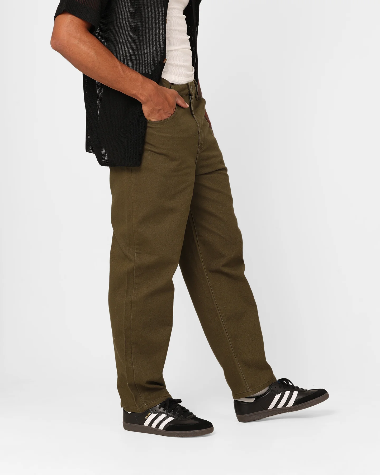 XXIII Dani Baggy Jeans Olive - Image 5