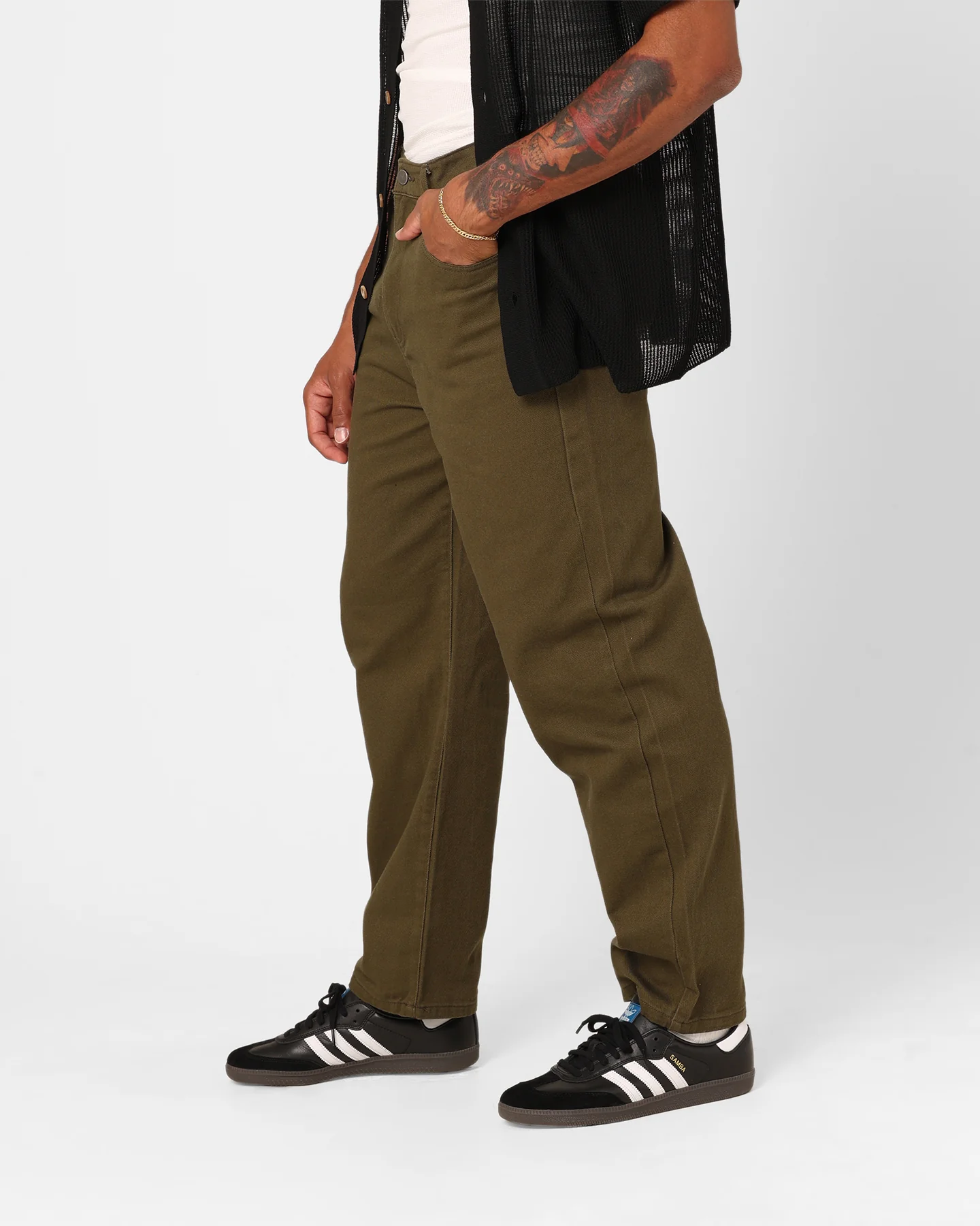 XXIII Dani Baggy Jeans Olive - Image 6