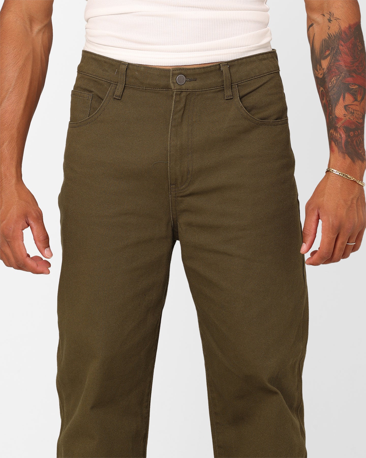 XXIII Dani Baggy Jeans Olive - Image 7