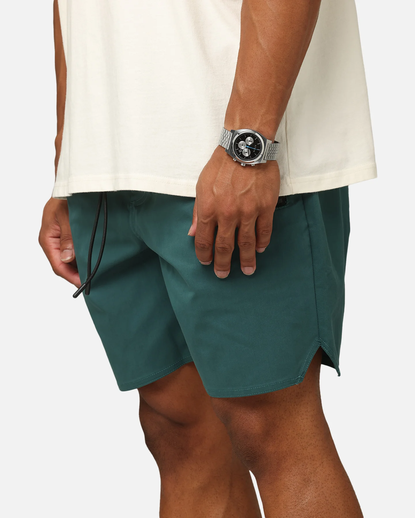 XXIII Elastic Cord Shorts Forest Green - Image 3