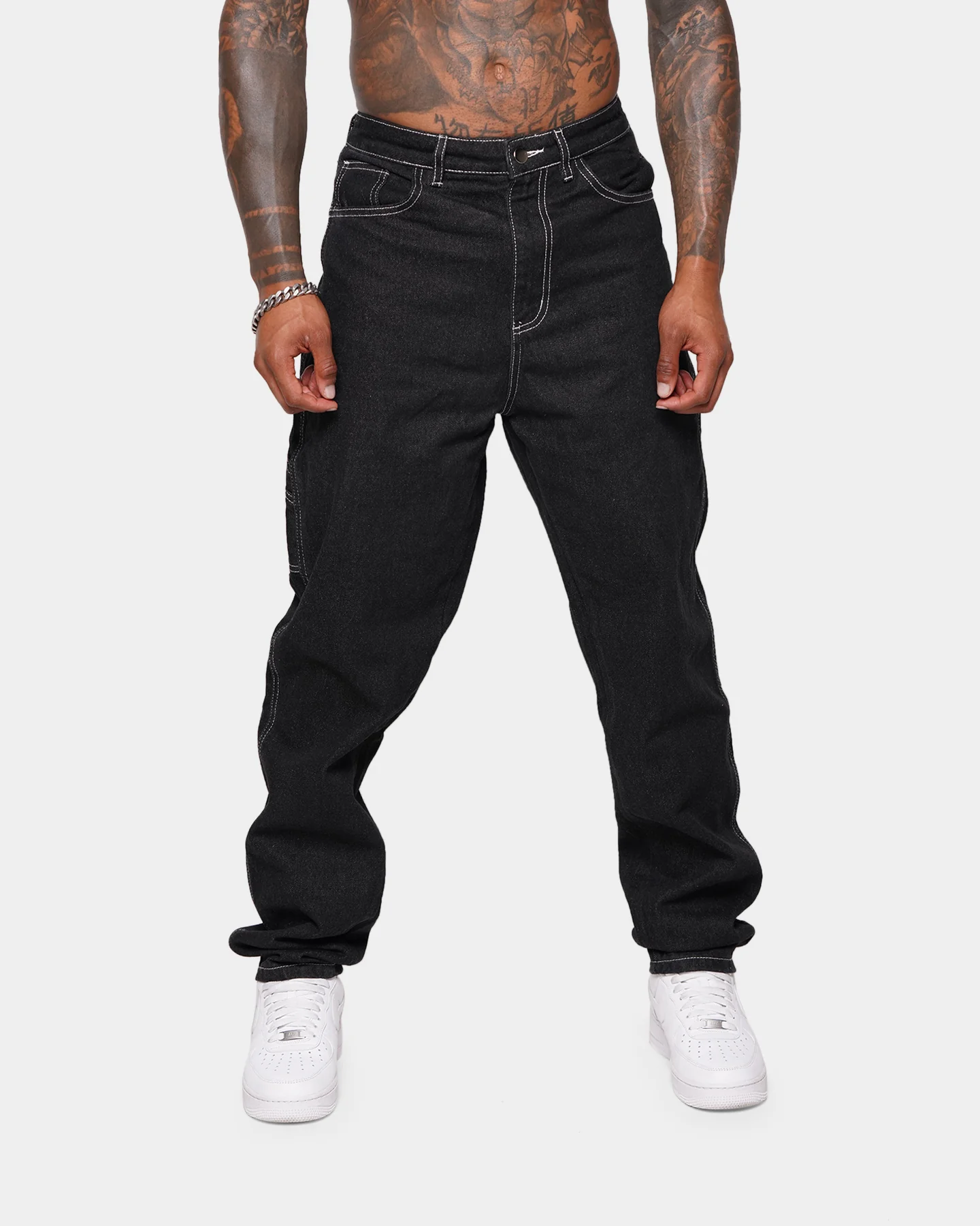 XXIII Newry Baggy Carpenter Jeans Black - Image 6
