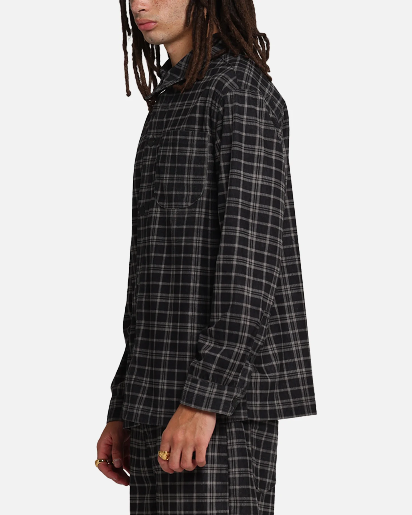 XXIII Plaid Corduroy Jacket Black/Grey - Image 5