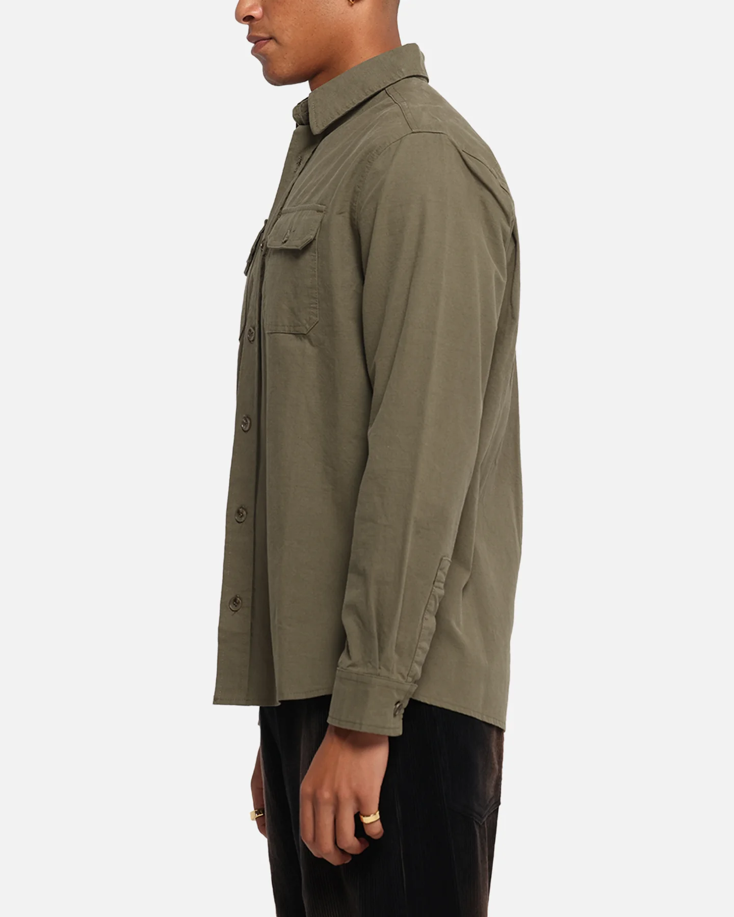 XXIII Slub Overshirt Khaki - Image 5