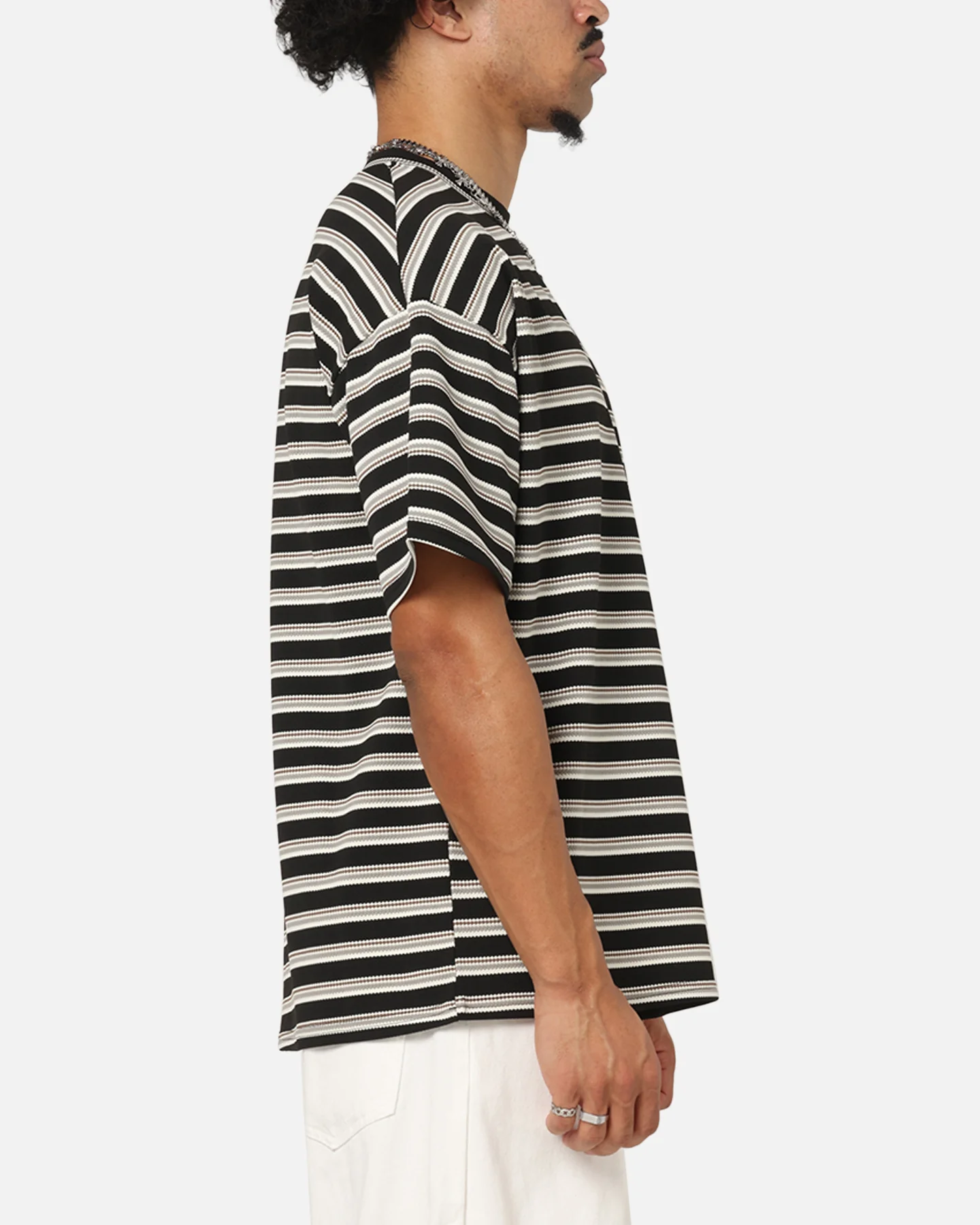 XXIII Standard Stripe T-Shirt Black/Grey - Image 4