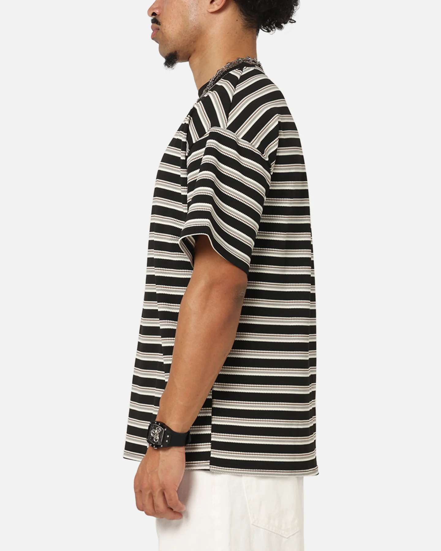 XXIII Standard Stripe T-Shirt Black/Grey - Image 5