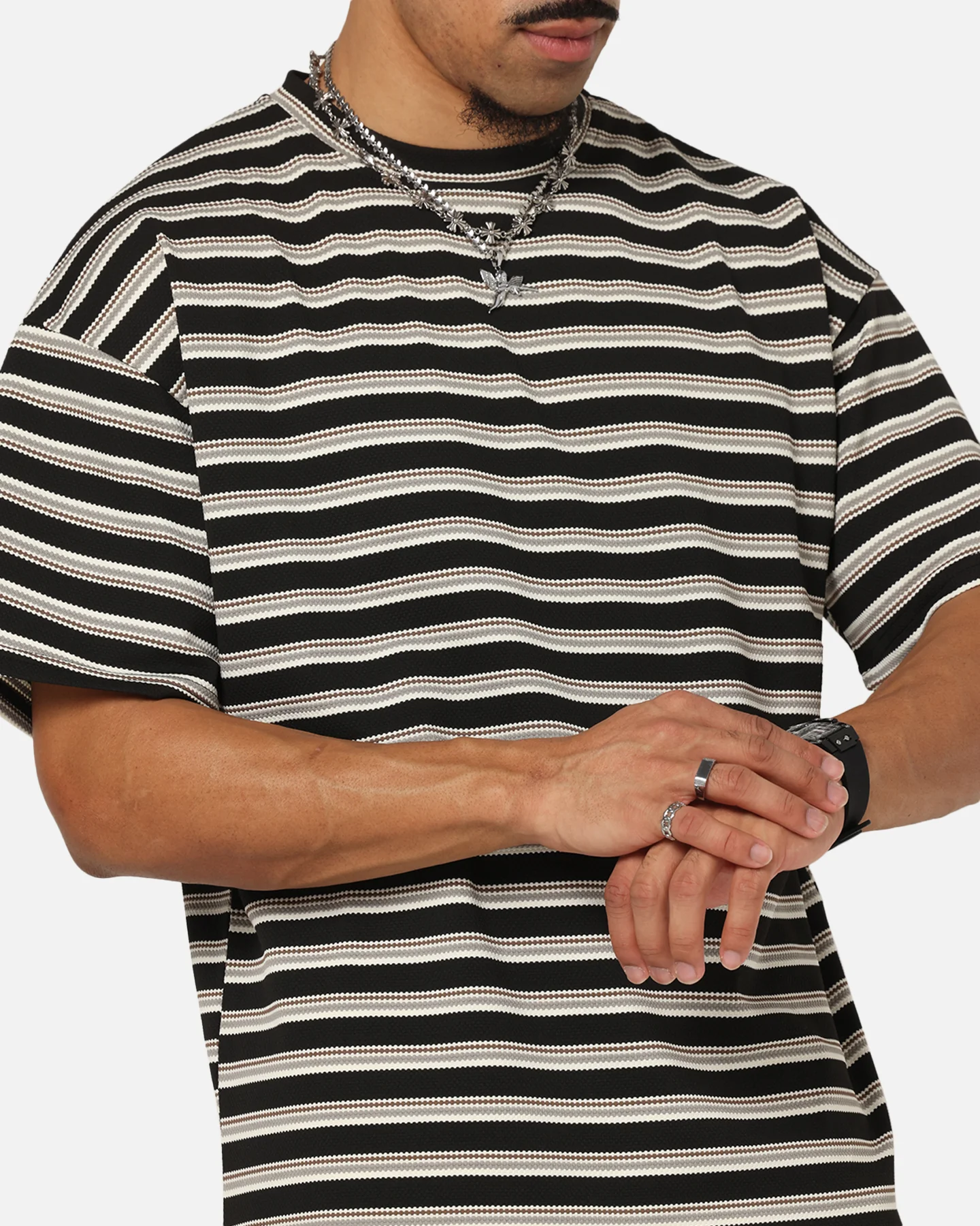 XXIII Standard Stripe T-Shirt Black/Grey - Image 6