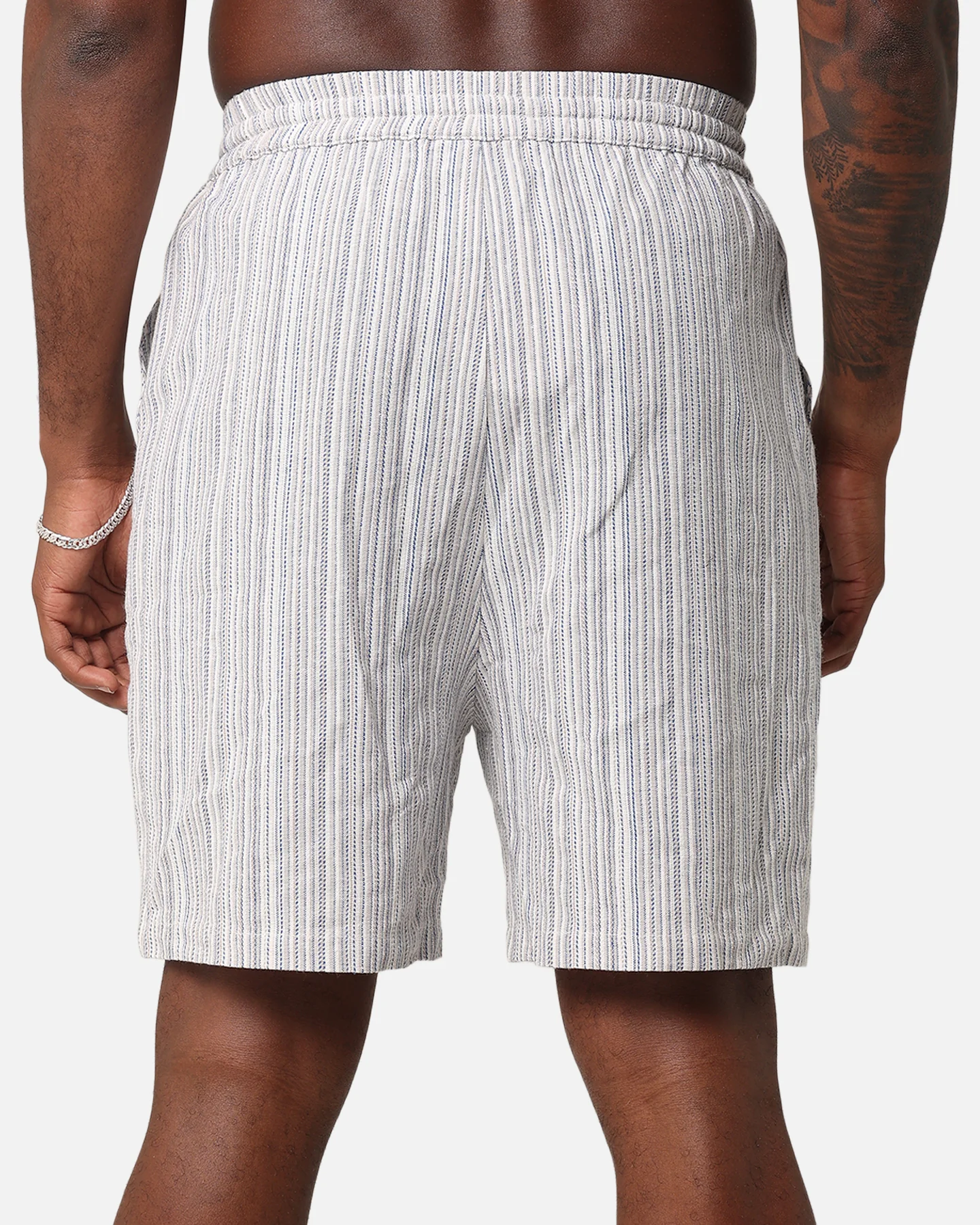 XXIII Tulum Stripe Shorts Cream/Blue - Image 8
